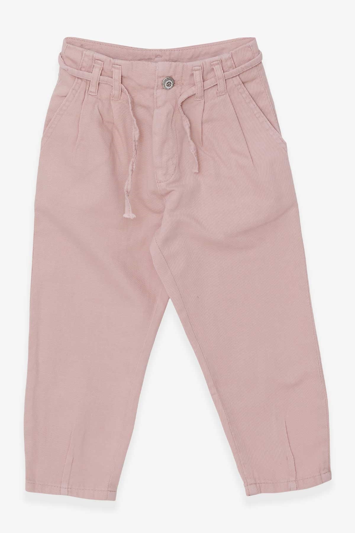 Escabel Kız Çocuk Gabardin Pantolon Pileli Pudra (5-9 Yaş)