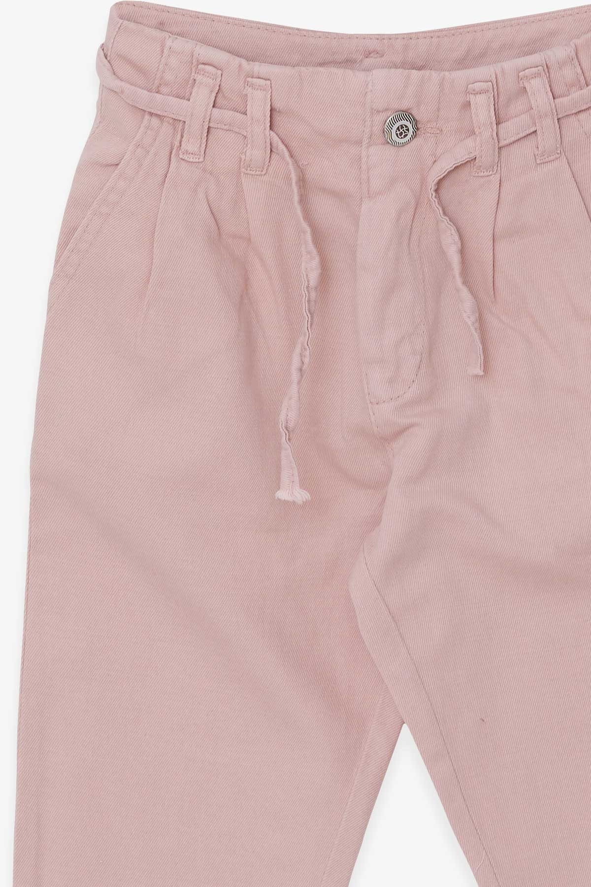 Escabel Kız Çocuk Gabardin Pantolon Pileli Pudra (5-9 Yaş)