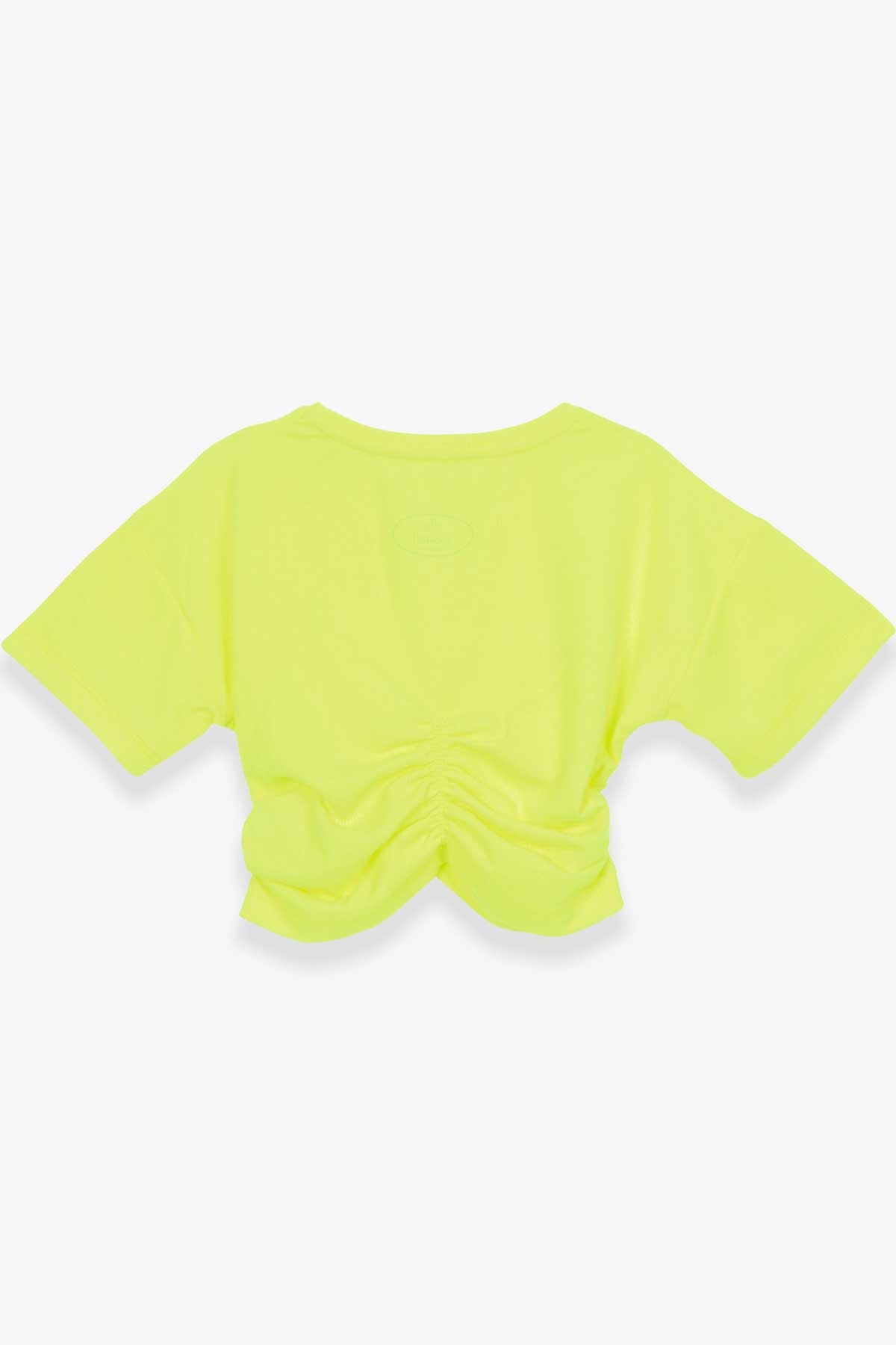 Escabel Kız Çocuk Tişört Büzgülü Neon Sarı (5-9 Yaş)