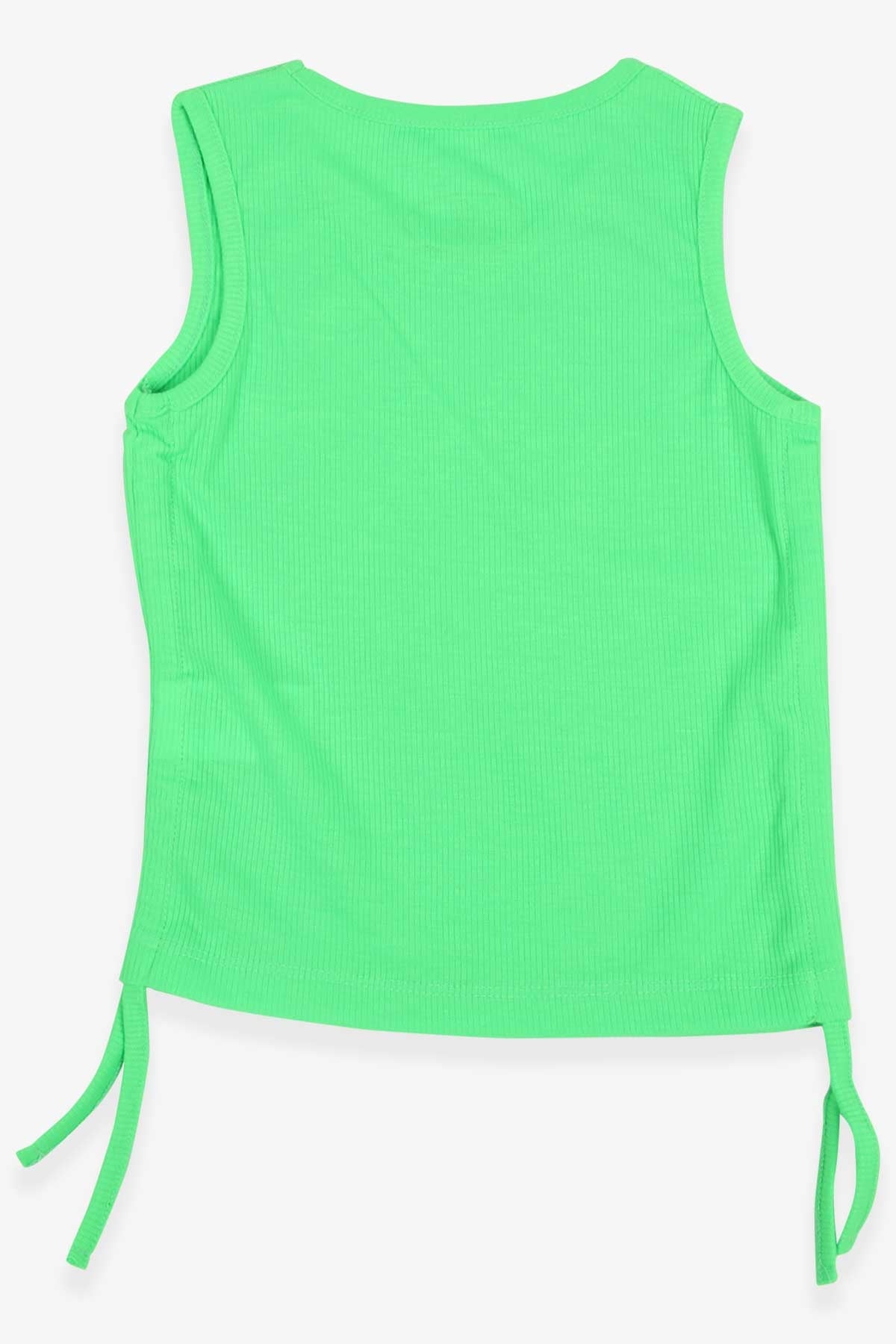 Escabel Kız Çocuk Tişört Yanları Büzgülü Neon Yeşil (10-14 Yaş)