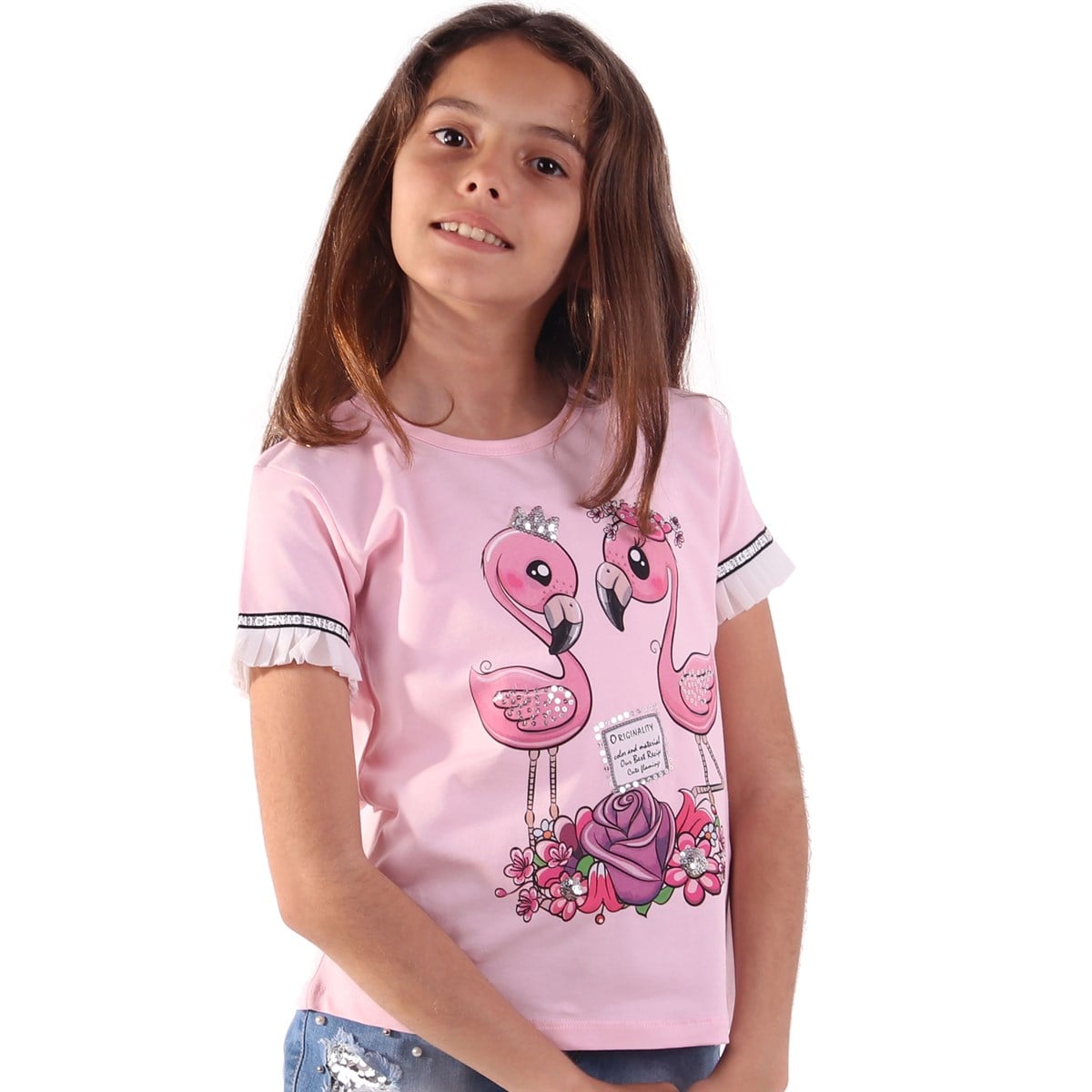 T-ShirtBREEZE10845-014Flomingo Baskılı T-Shirt