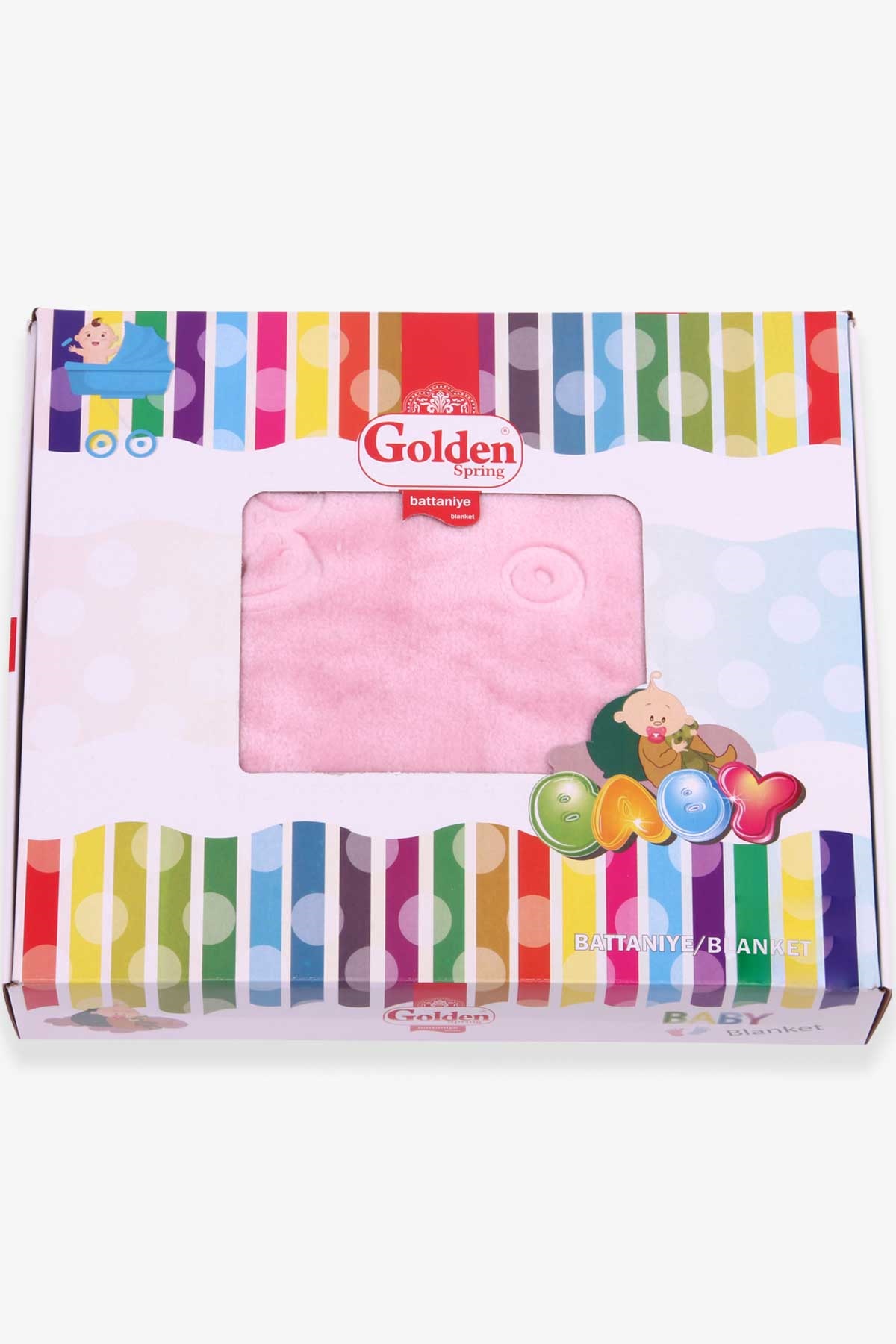 GOLDEN Golden Yenidoğan Bebek Battaniyesi Sevimli Ayıcıklar Pudra
