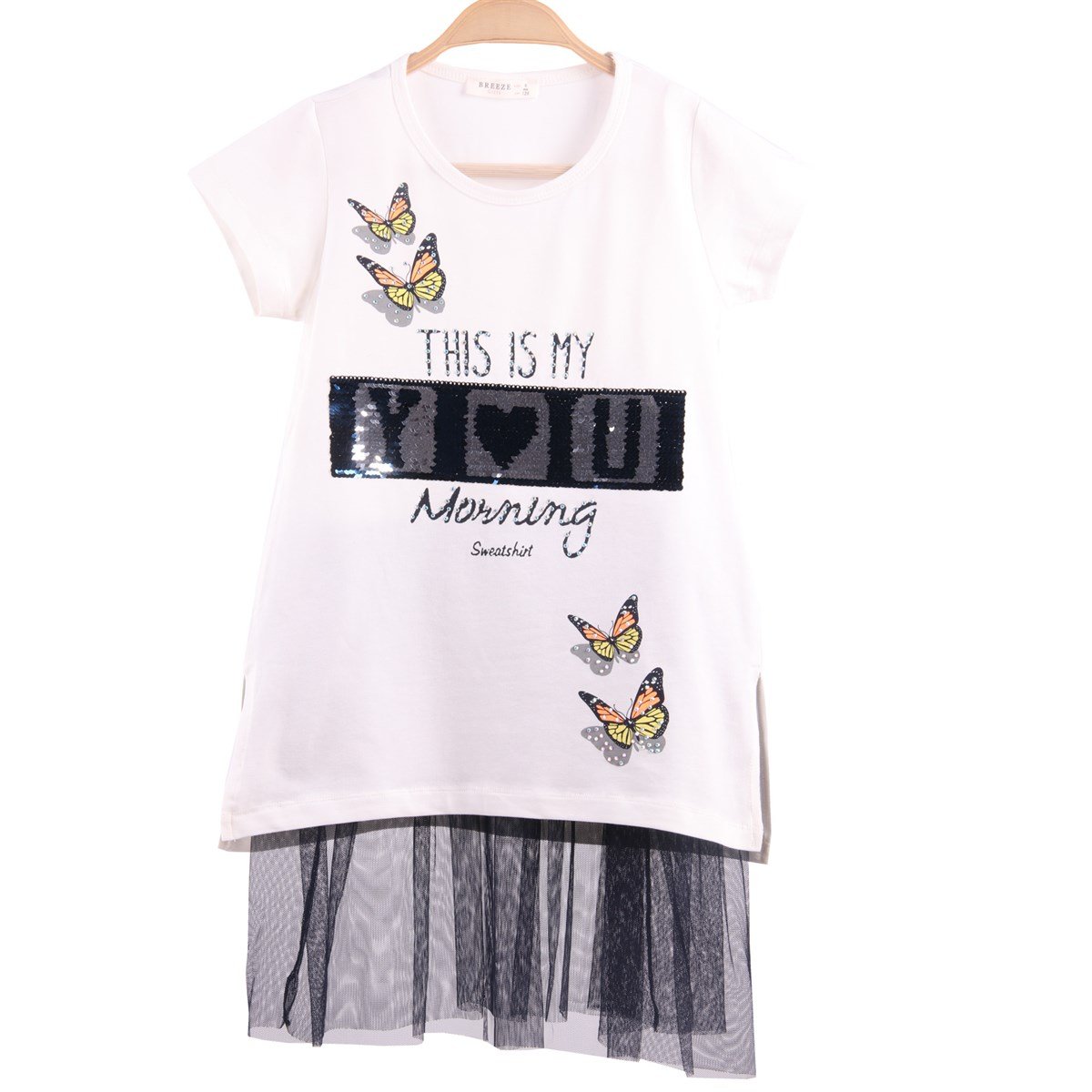 T-ShirtBREEZE10262-91İkili Tüllü T-Shirt