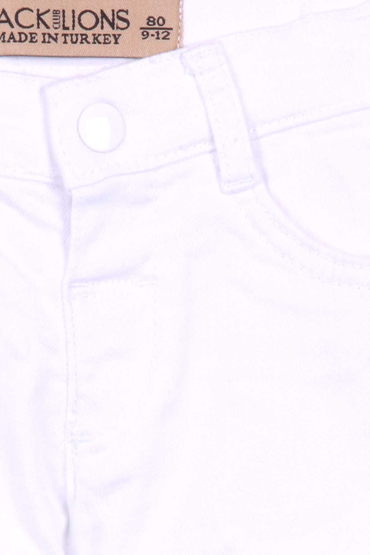 Jack Lions Erkek Bebek Kot Pantolon Beyaz (9 Ay-5 Yaş)