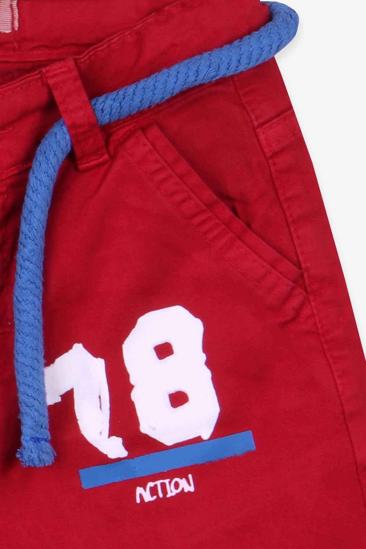Jack Lions Erkek Çocuk Gabardin Kapri Baskılı Bordo (5-16 Yaş)