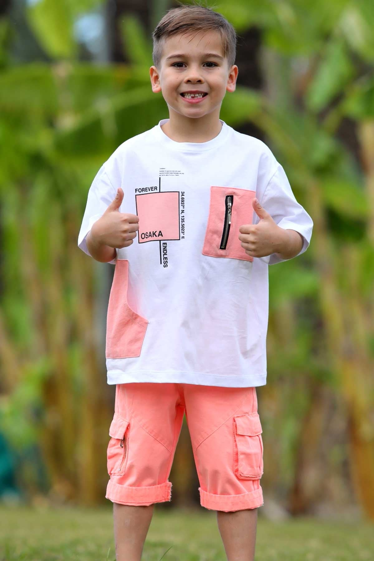 Jack Lions Erkek Çocuk Gabardin Kapri Basic Neon Turuncu (1-4 Yaş)