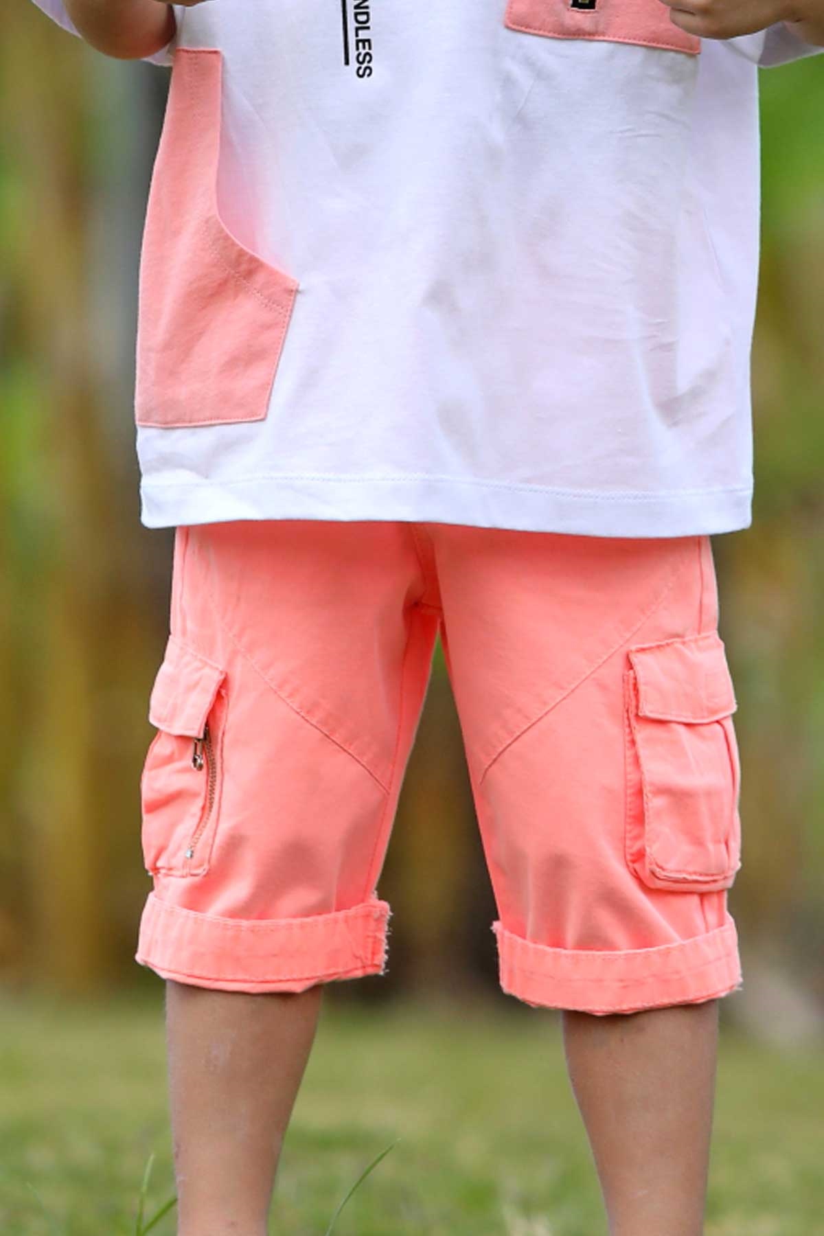 Jack Lions Erkek Çocuk Gabardin Kapri Basic Neon Turuncu (1-4 Yaş)