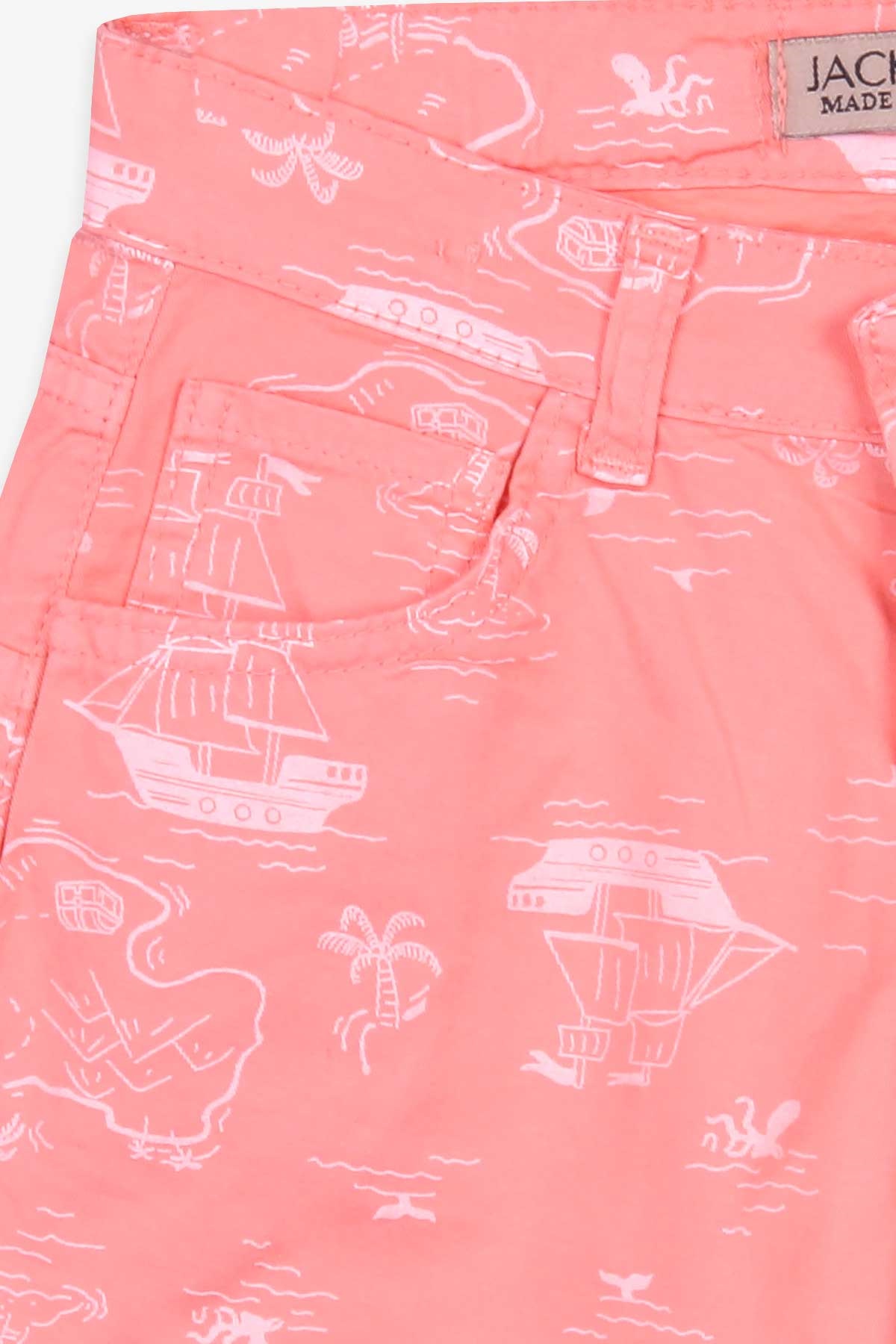 Jack Lions Erkek Çocuk Gabardin Kapri Keşif Temalı Somon (10-14 Yaş)