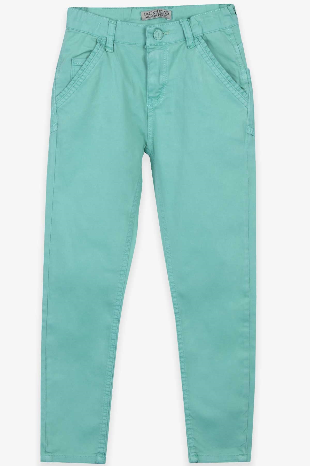 Jack Lions Erkek Çocuk Gabardin Pantolon Basic Su Yeşili (9-16 Yaş)
