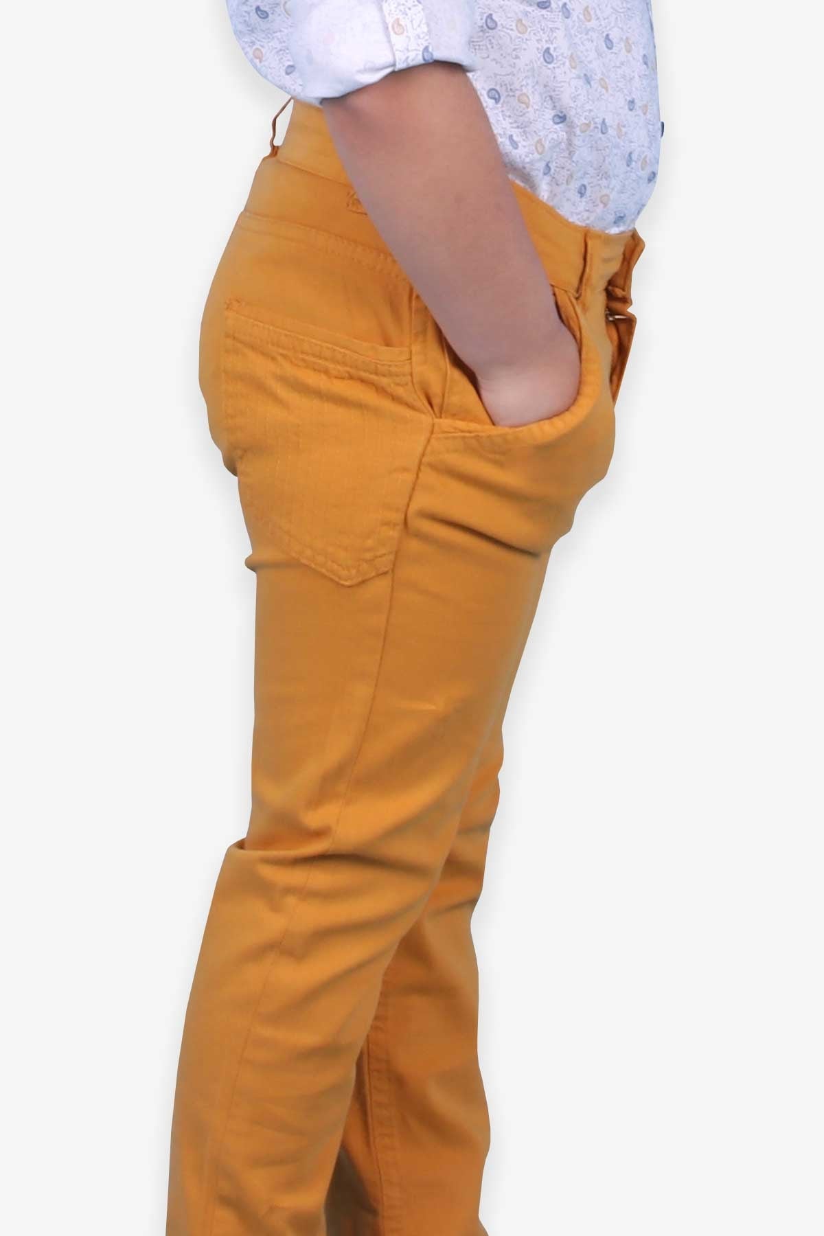 Jack Lions Erkek Çocuk Pantolon Gabardin Hardal Sarı (9-16 Yaş)