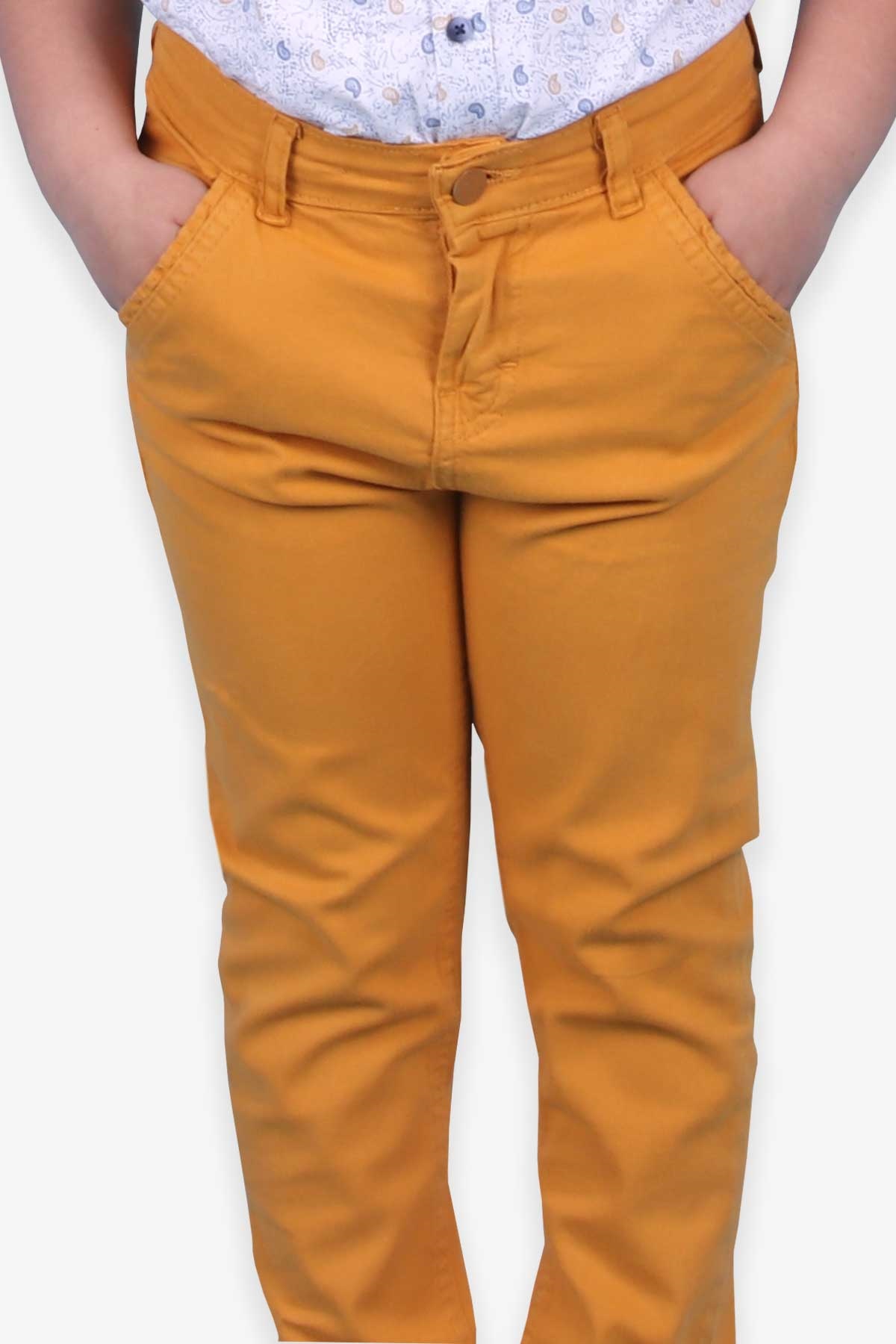Jack Lions Erkek Çocuk Pantolon Gabardin Hardal Sarı (9-16 Yaş)