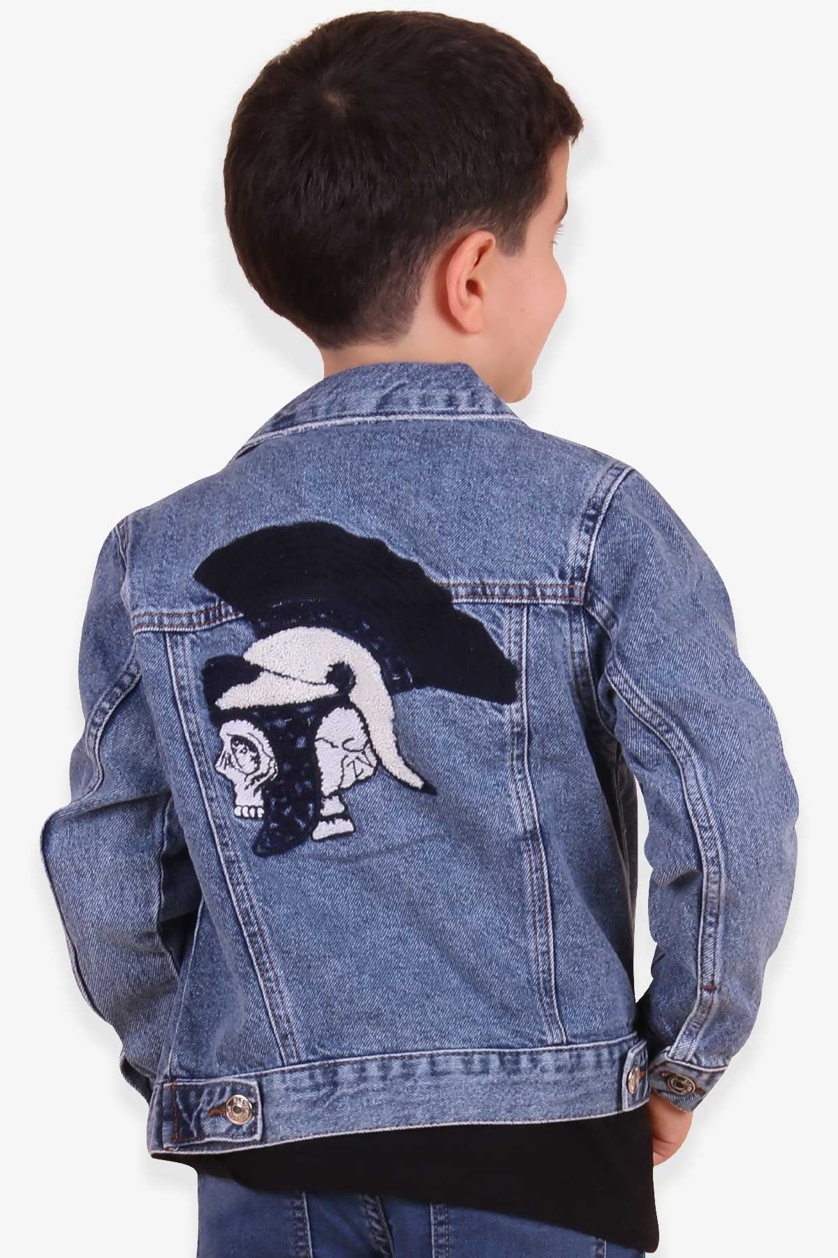 Junior Element Çocuk Kot Ceket Nakşılı Açık Mavi (5-12 Yaş)