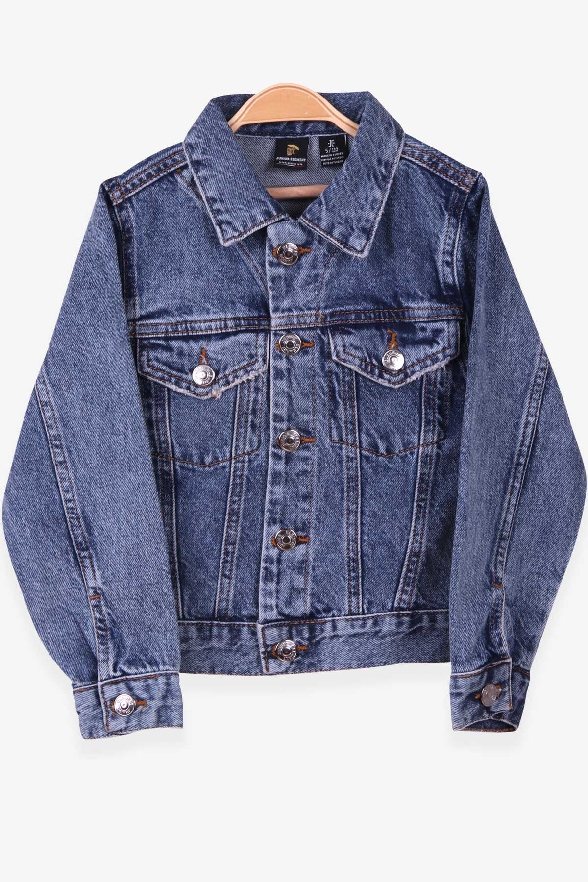Junior Element Çocuk Kot Ceket Nakşılı Açık Mavi (5-12 Yaş)