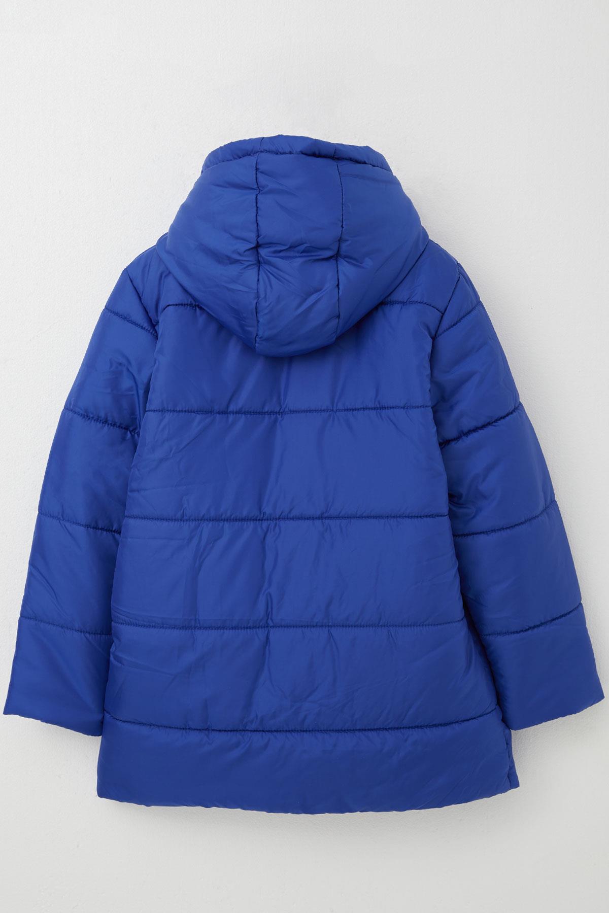 Kabancı Erkek Çocuk Mont İçi Polarlı Kapüşonlu Saks Mavisi (6-9 Yaş)
