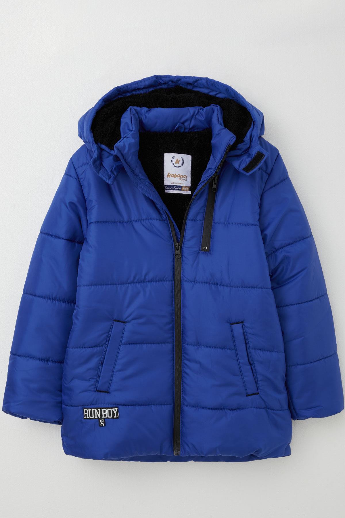 Kabancı Erkek Çocuk Mont İçi Polarlı Kapüşonlu Saks Mavisi (6-9 Yaş)