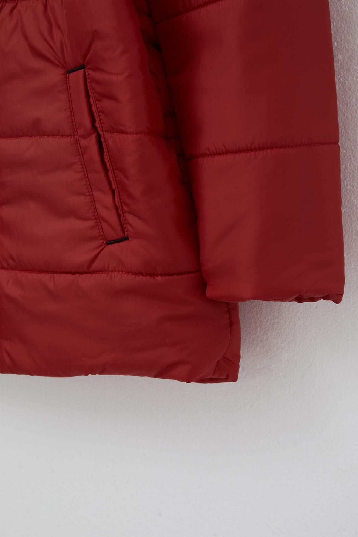 Kabancı Erkek Çocuk Mont İçi Polarlı Kapüşonlu Bordo (10-13 Yaş)
