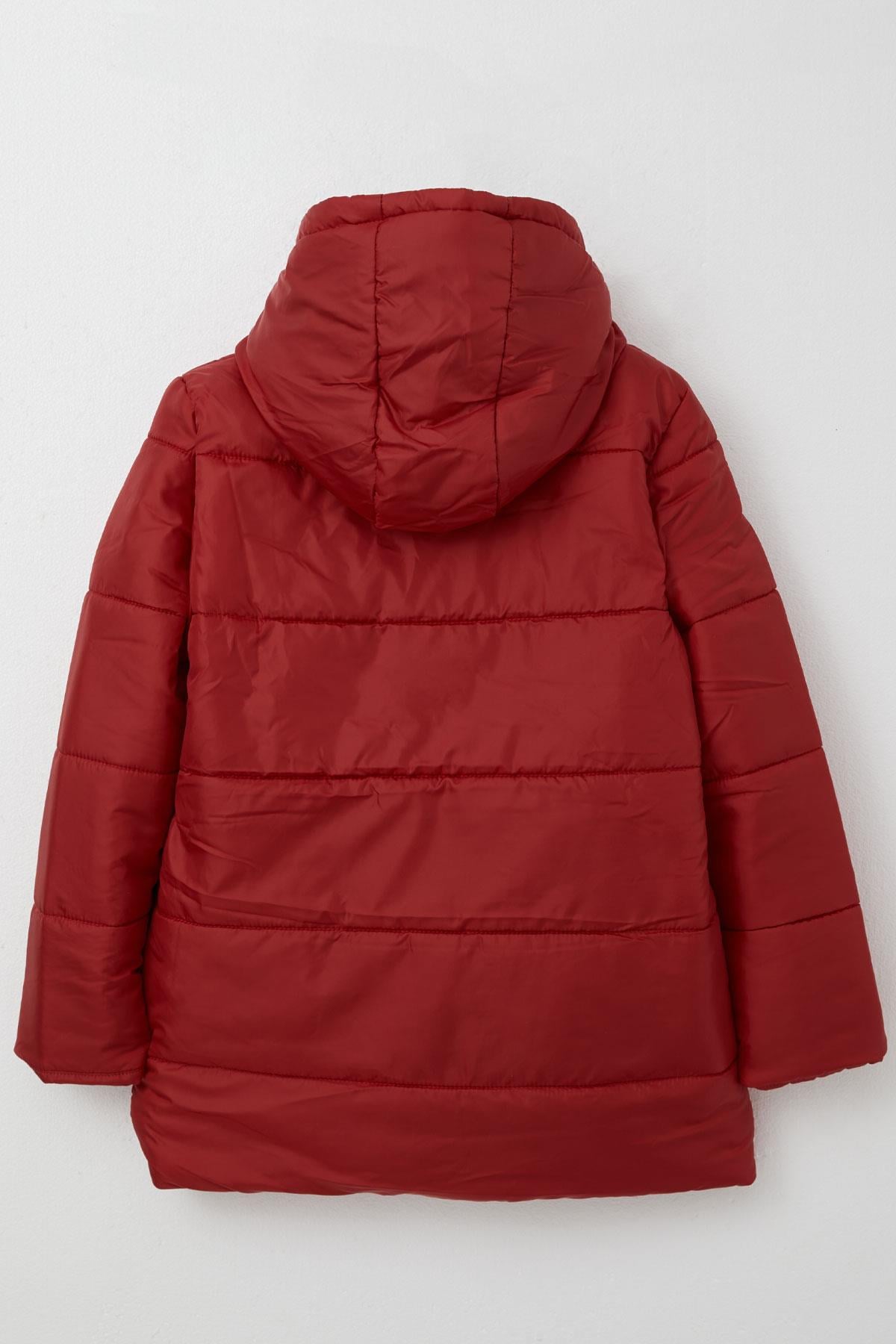 Kabancı Erkek Çocuk Mont İçi Polarlı Kapüşonlu Bordo (6-9 Yaş)