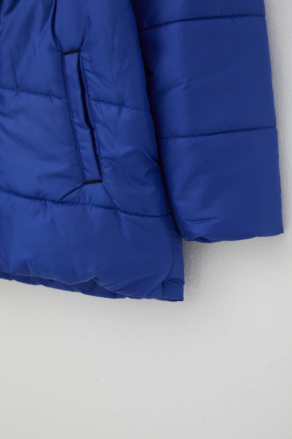 Kabancı Erkek Çocuk Mont İçi Polarlı Kapüşonlu Saks Mavisi (6-9 Yaş)