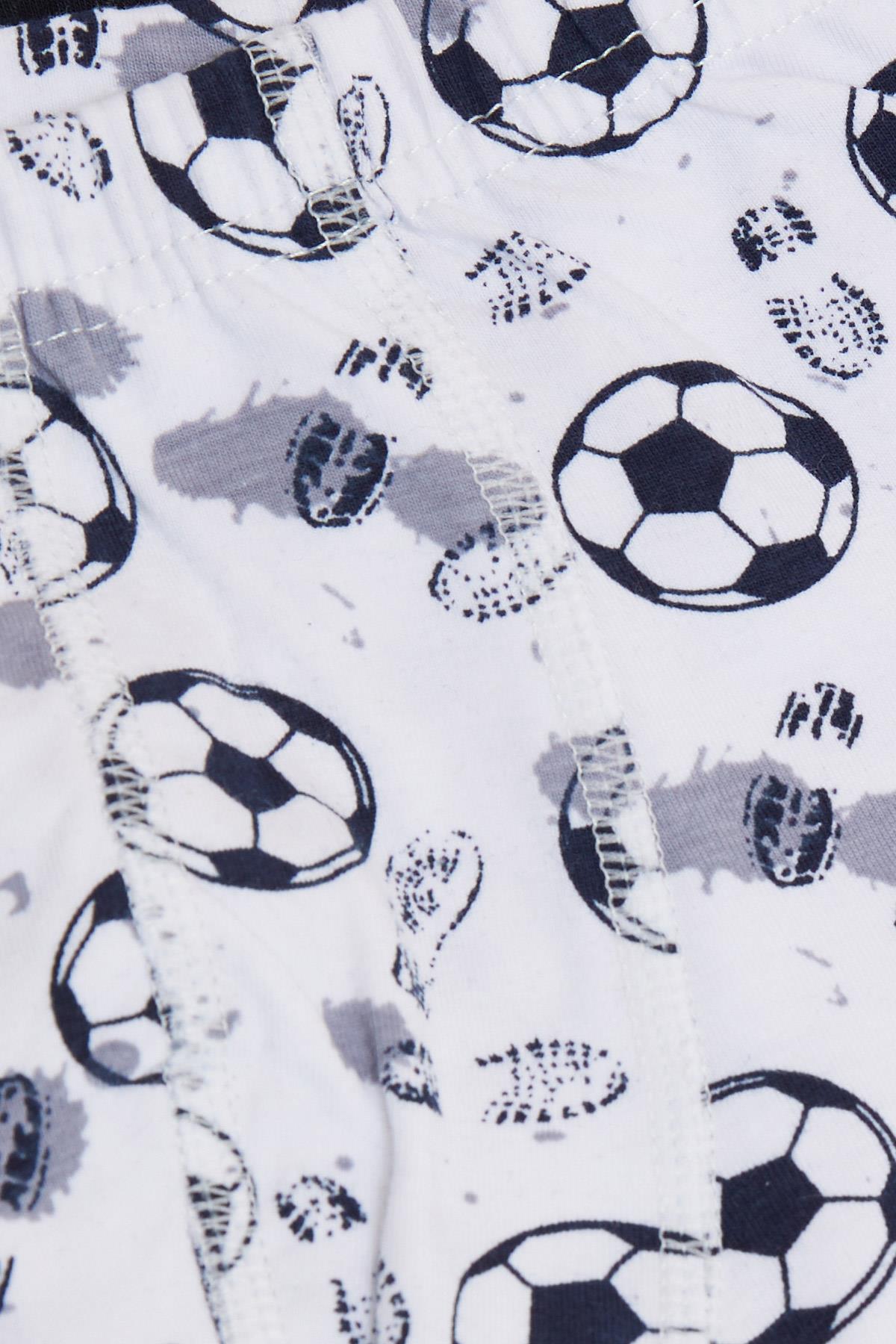 KATAMİNO Erkek Çocuk 2 li Boxer Futbol Temalı Karışık Renk (1-12 Yaş)