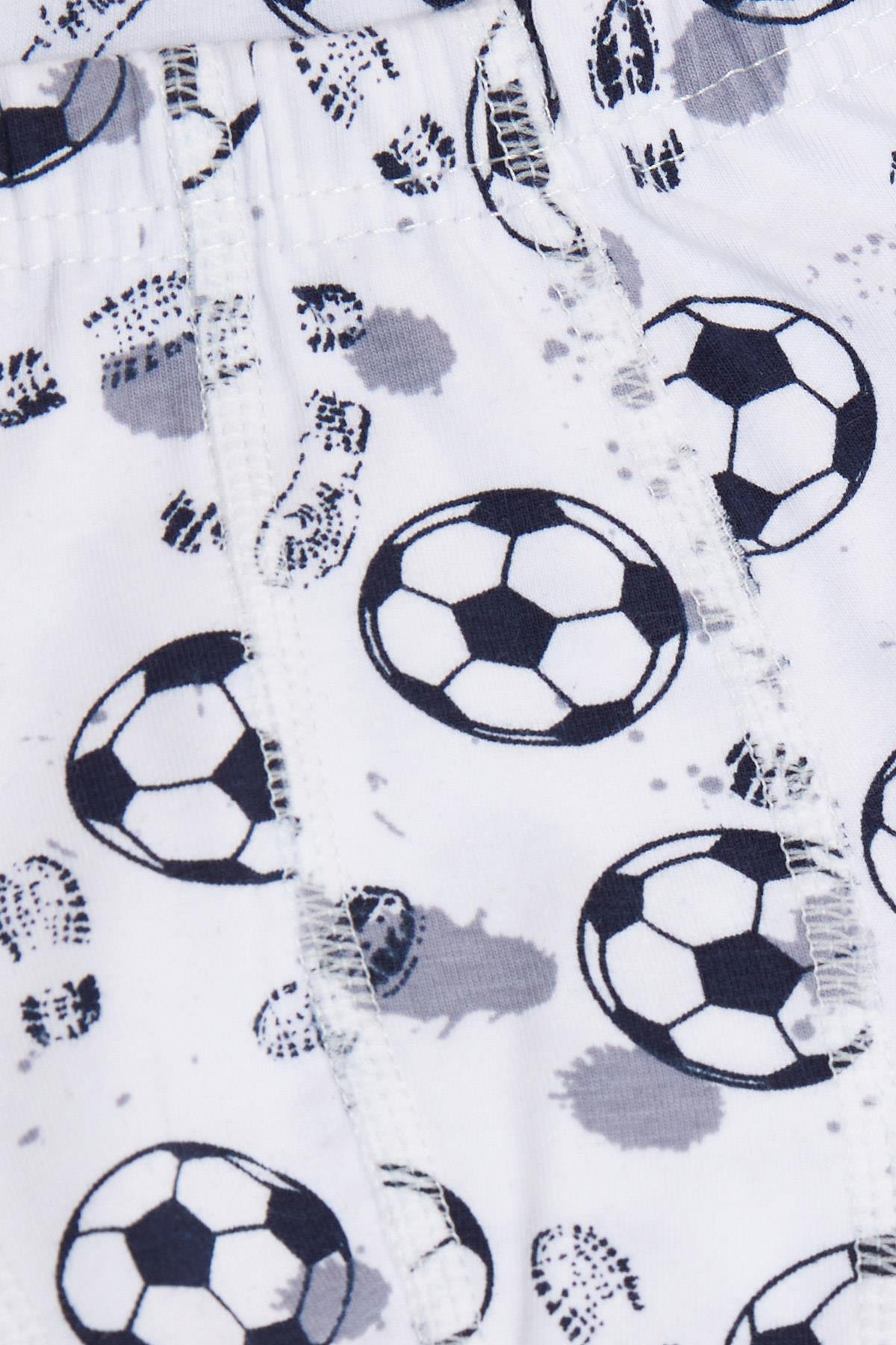 KATAMİNO Erkek Çocuk 2 li Boxer Futbol Temalı Karışık Renk (1-12 Yaş)