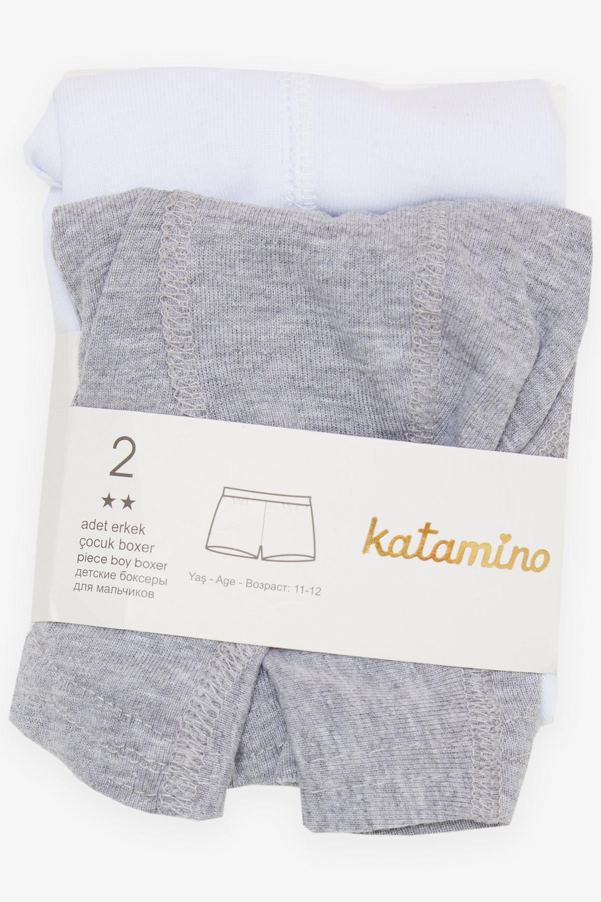 KATAMİNO Erkek Çocuk Boxer 2 li Basic Karışık Renk (11-12 Yaş)