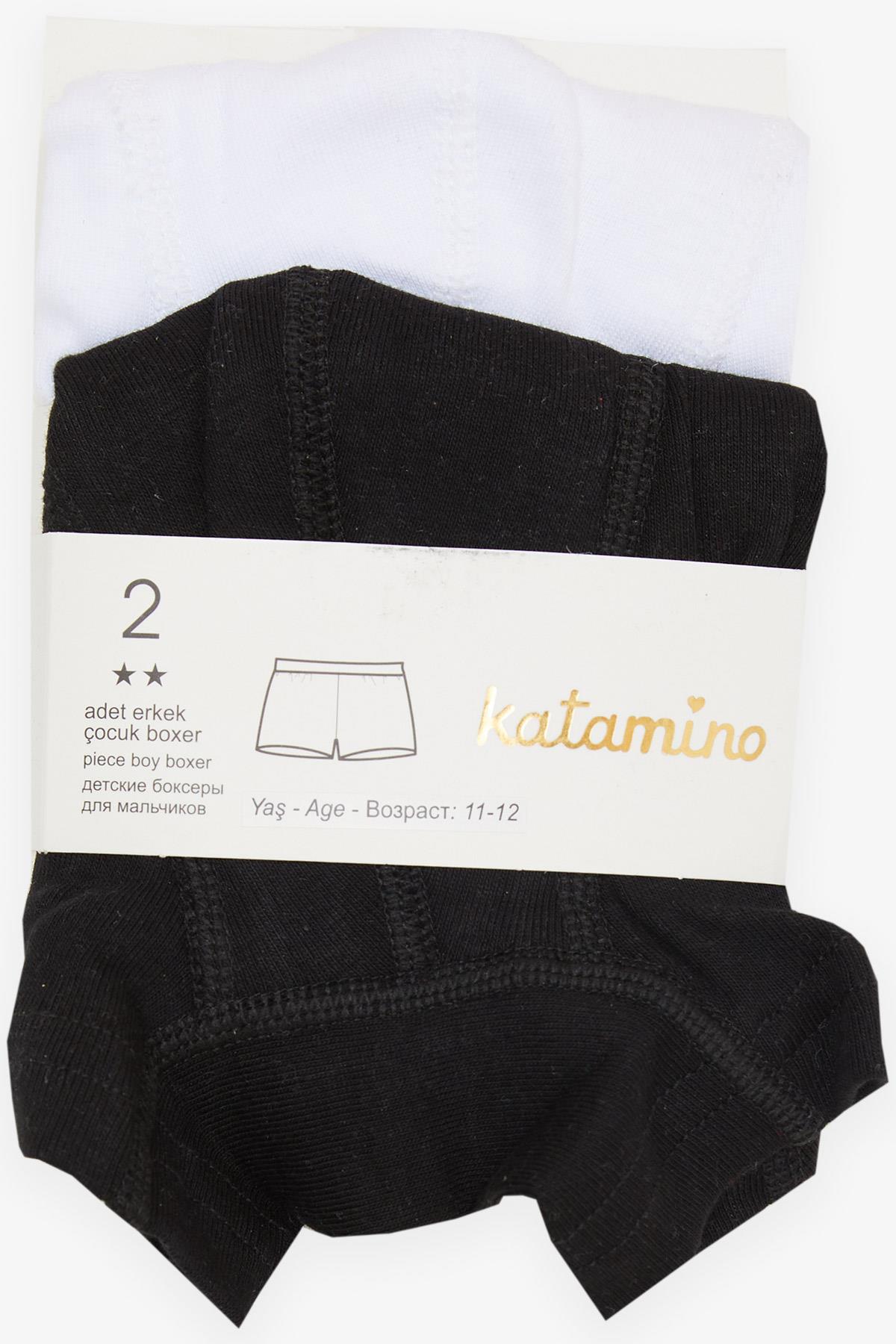 KATAMİNO Erkek Çocuk Boxer 2 li Basic Karışık Renk (11-12 Yaş)