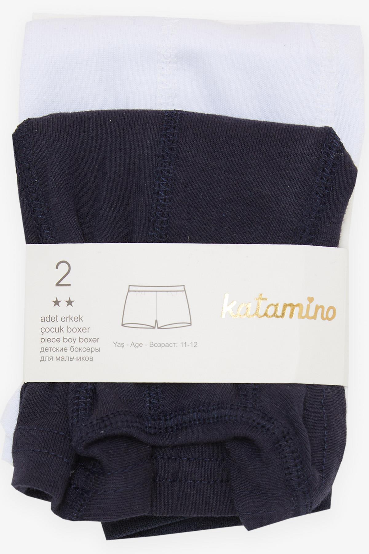 KATAMİNO Erkek Çocuk Boxer 2 li Basic Karışık Renk (11-12 Yaş)