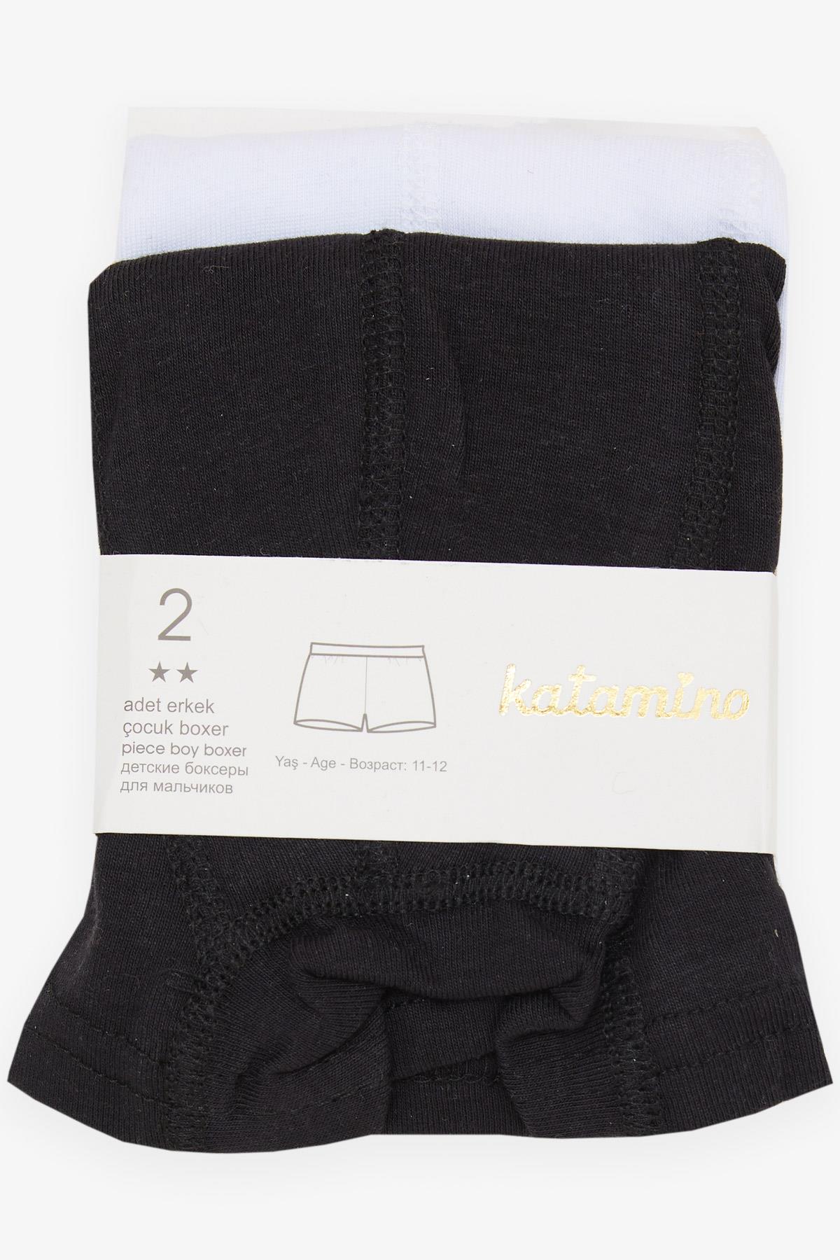KATAMİNO Erkek Çocuk Boxer 2 li Basic Karışık Renk (11-12 Yaş)