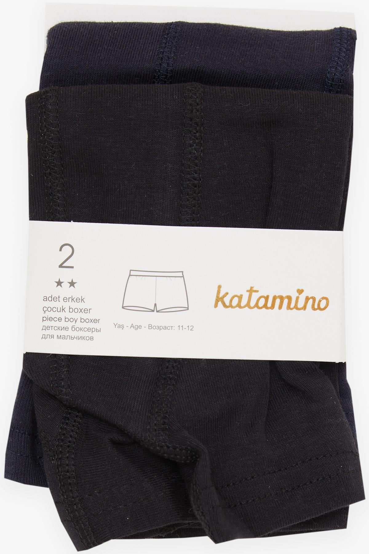 KATAMİNO Erkek Çocuk Boxer 2 li Basic Karışık Renk (11-12 Yaş)