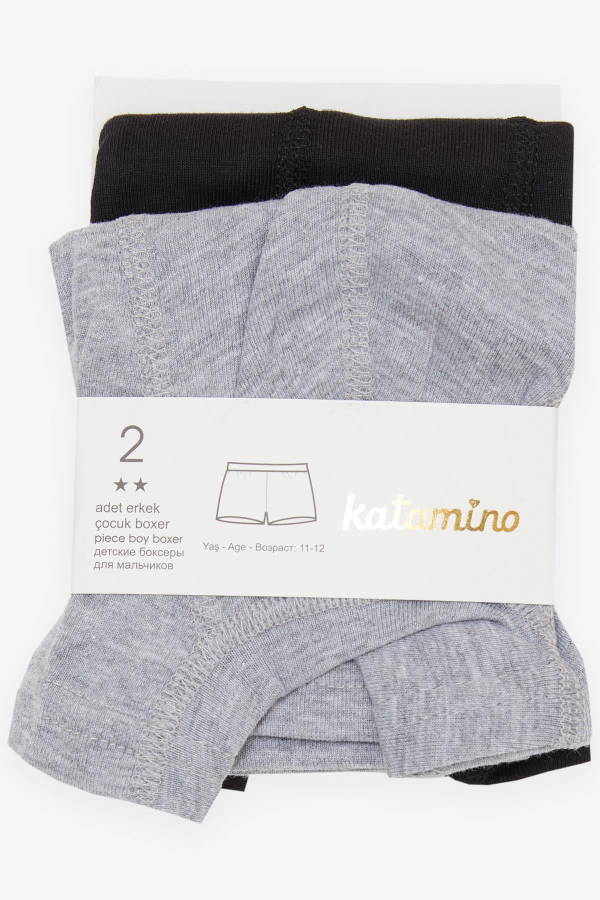 KATAMİNO Erkek Çocuk Boxer 2 li Basic Karışık Renk (11-12 Yaş)