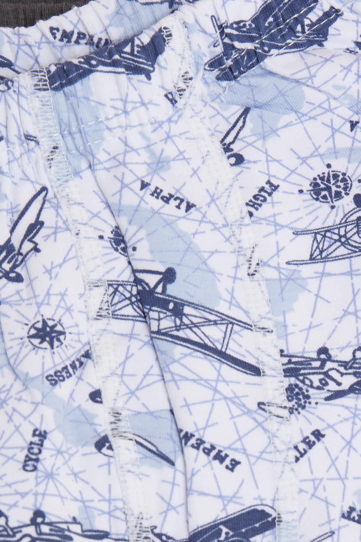 KATAMİNO Erkek Çocuk Boxer 2 li Gökyüzü Temalı Uçak Desenli Karışık Renk (1-12 Yaş)