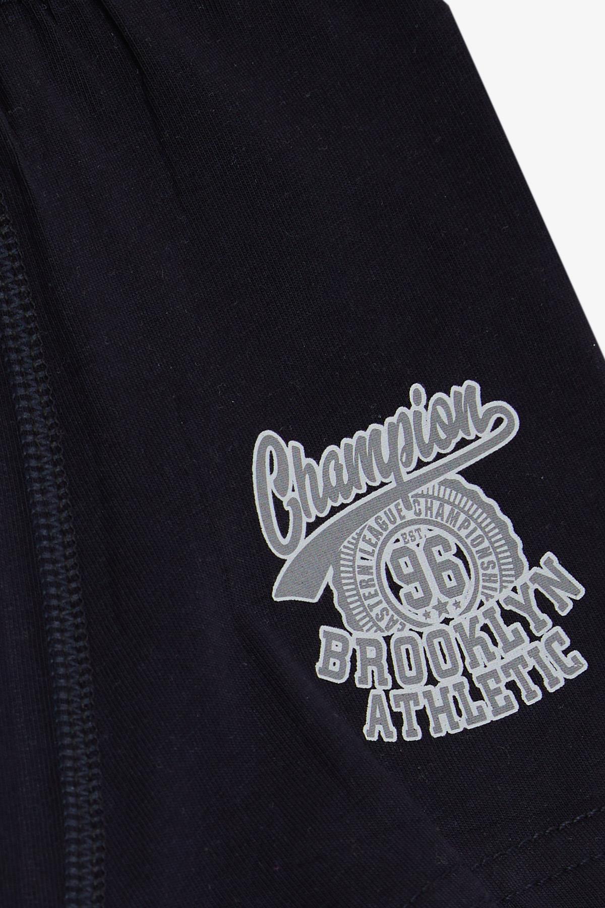 KATAMİNO Erkek Çocuk Boxer Şampiyon Yazı Baskılı Lacivert (3-4 Yaş)