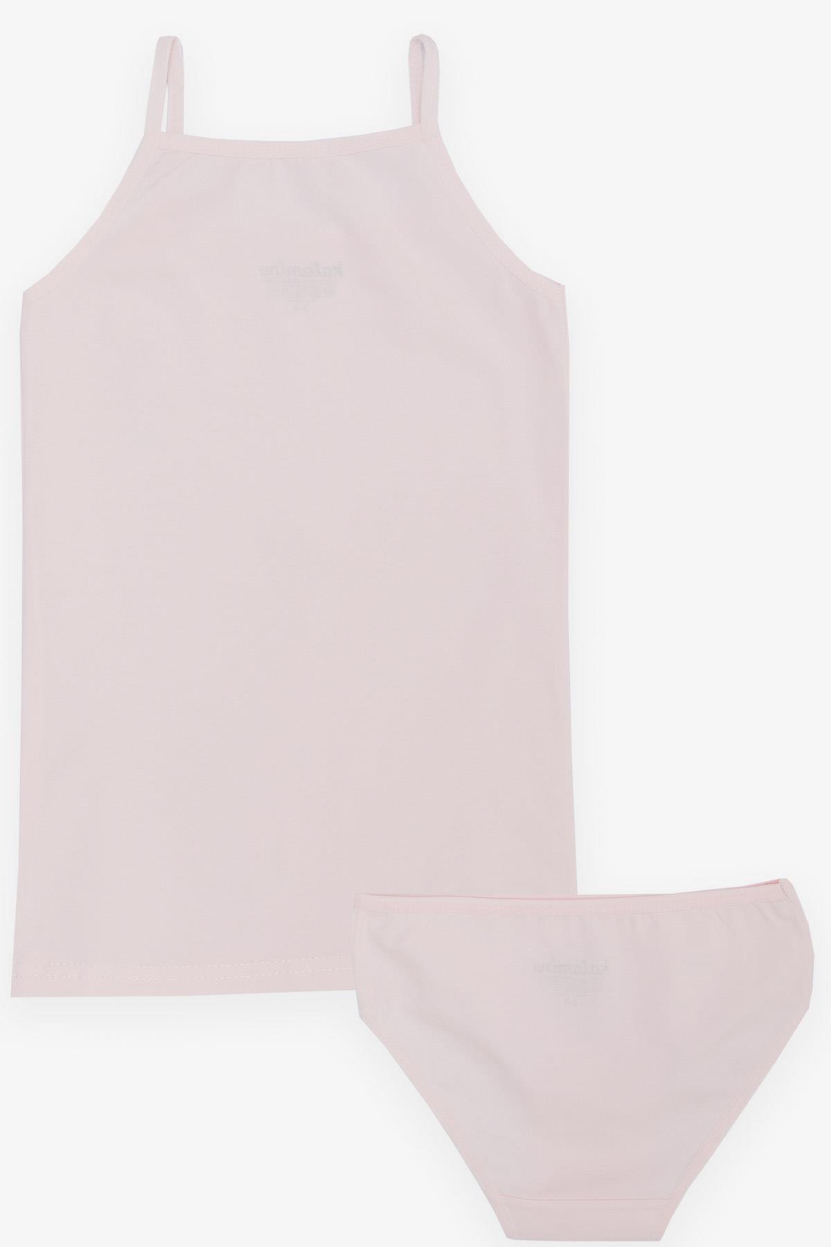 KATAMİNO Kız Çocuk Atlet & Slip Takım Sevimli Tavşancık Baskılı Pembe (1-8 Yaş)