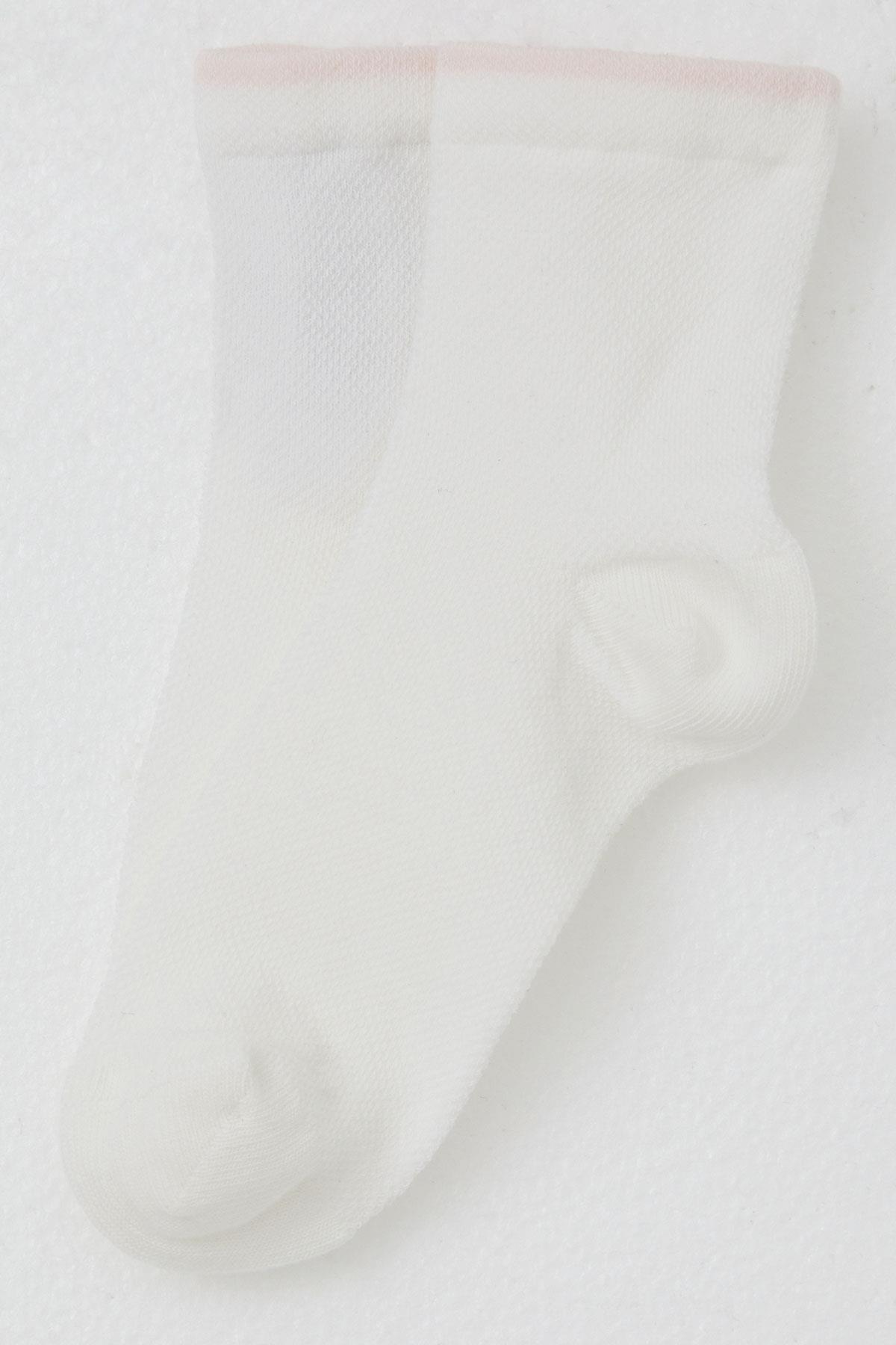 Katamino Kız Çocuk Soket Çorap Basic Ekru (7-16 Yaş)