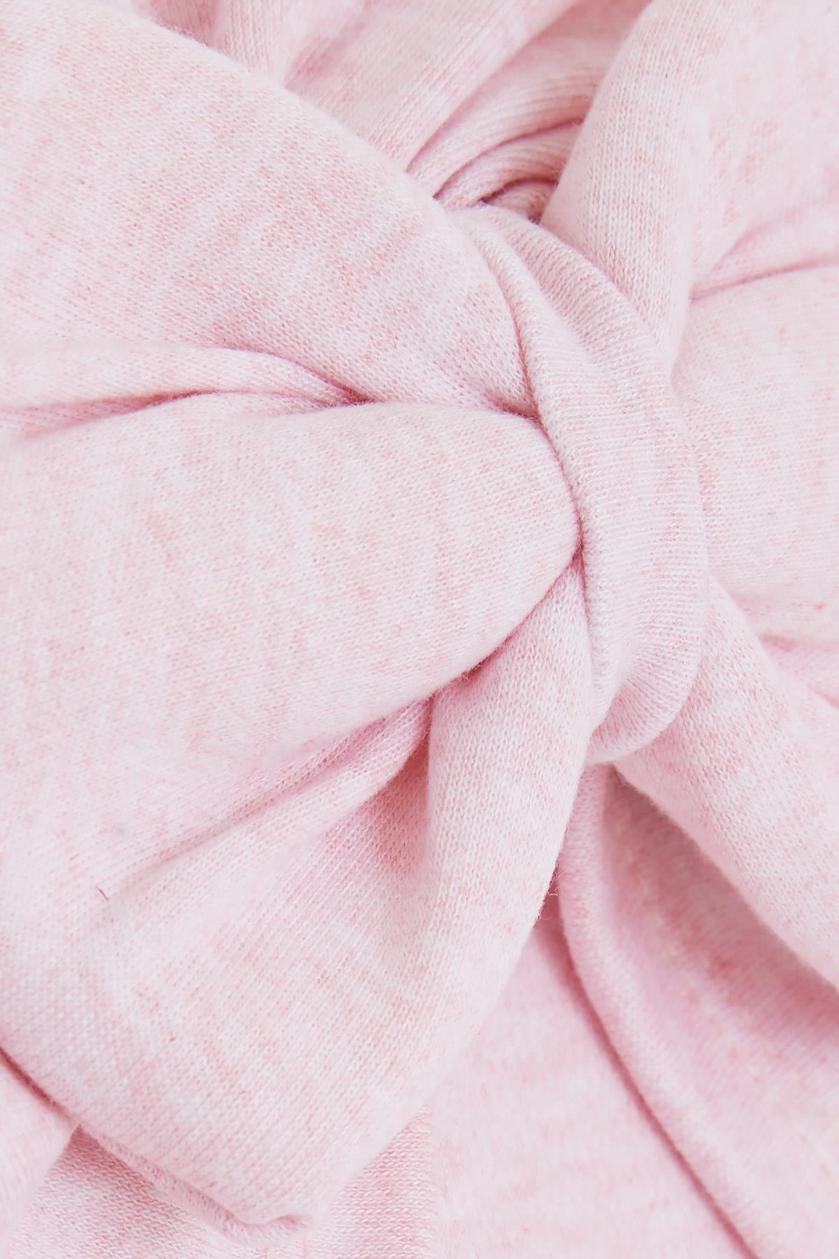 KAYRA Kız Bebek Bone Fiyonklu Pembe Melanj