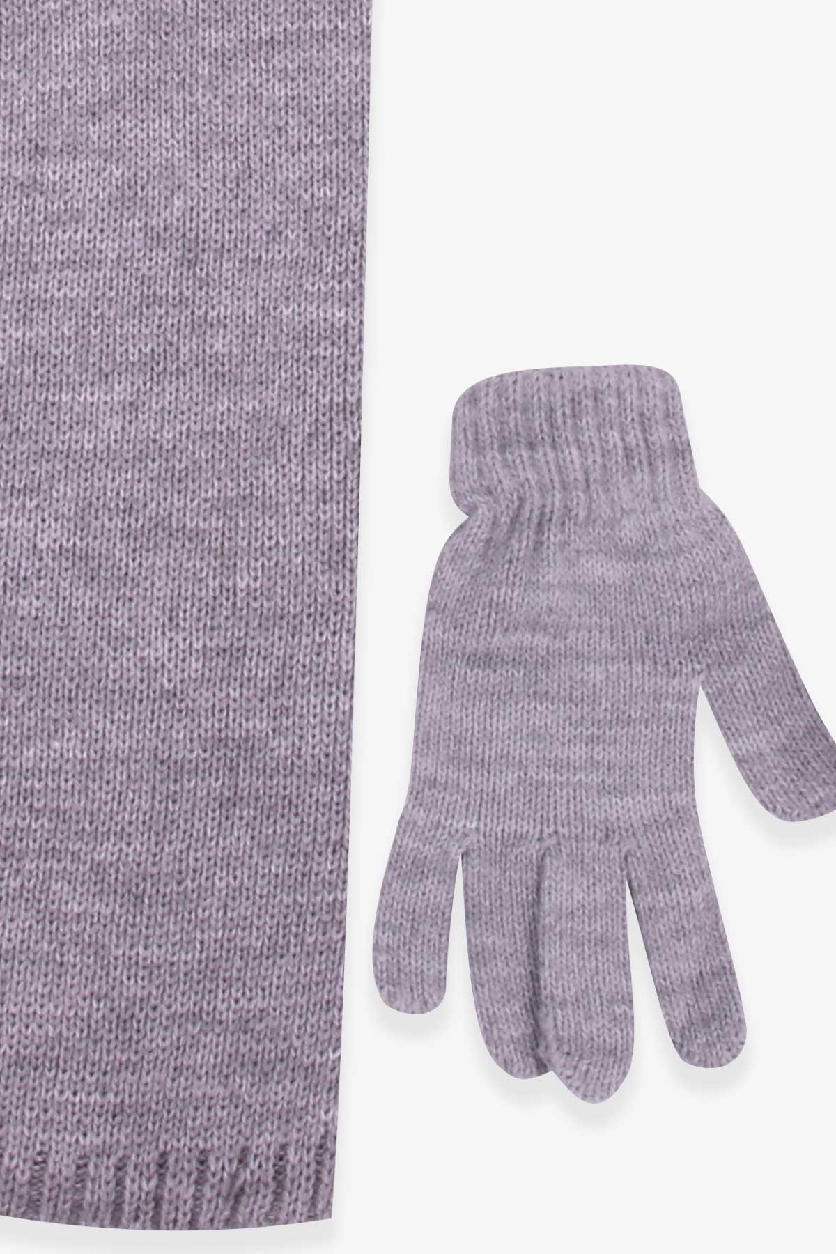 Kitti Erkek Çocuk Atkı Bere Takımı 3 lü Set Gri (4-8 Yaş)