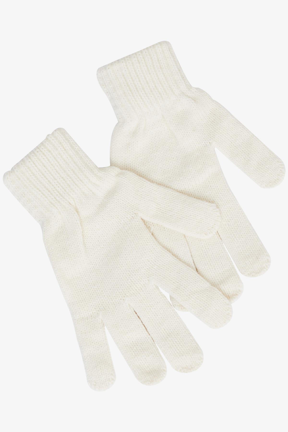 Kitti Kız Çocuk Atkı Bere Takımı 3 lü Set Armalı Çift Ponponlu Ekru (9-15 Yaş)