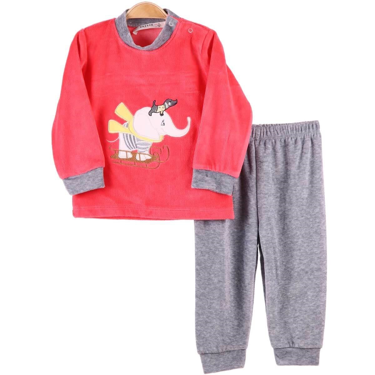 Kız Bebek Pijama Takımı Fil Nakışlı Narçiçeği (3-9 Ay) BREEZE