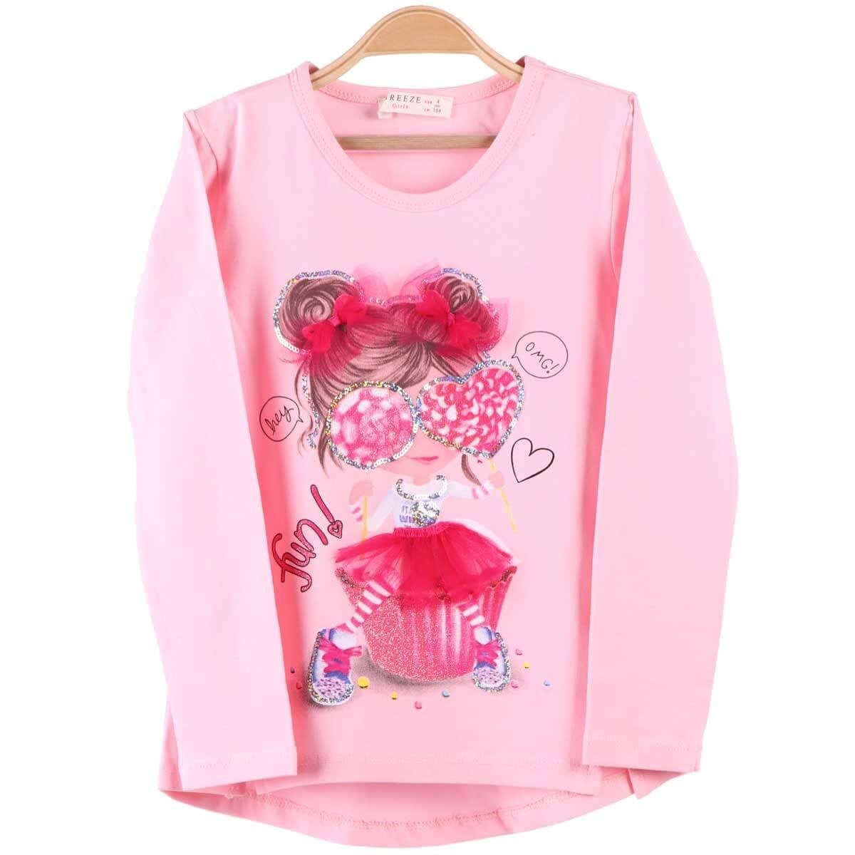Kız Çocuk Body Pembe (4-8 Yaş) BREEZE
