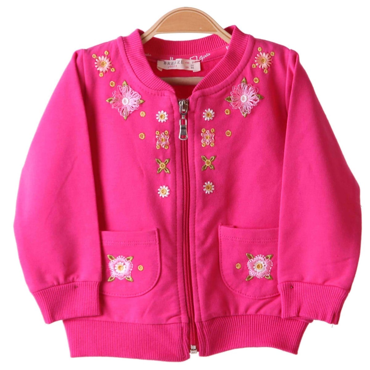 Kız Çocuk Hırka Çiçekli Fuşya (9ay - 3 Yaş) BREEZE