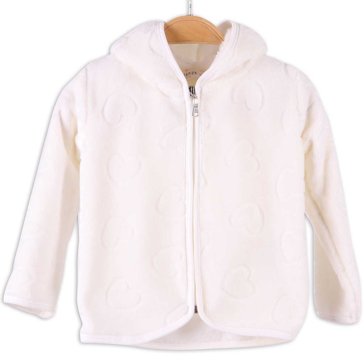 Kız Çocuk Hırka Polar  Kapüşonlu Ekru (1-4 Yaş) BREEZE