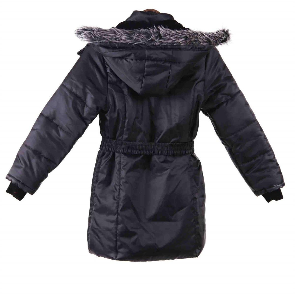 Kız Çocuk Mont Kürklü Siyah (11-14 Yaş) BREEZE
