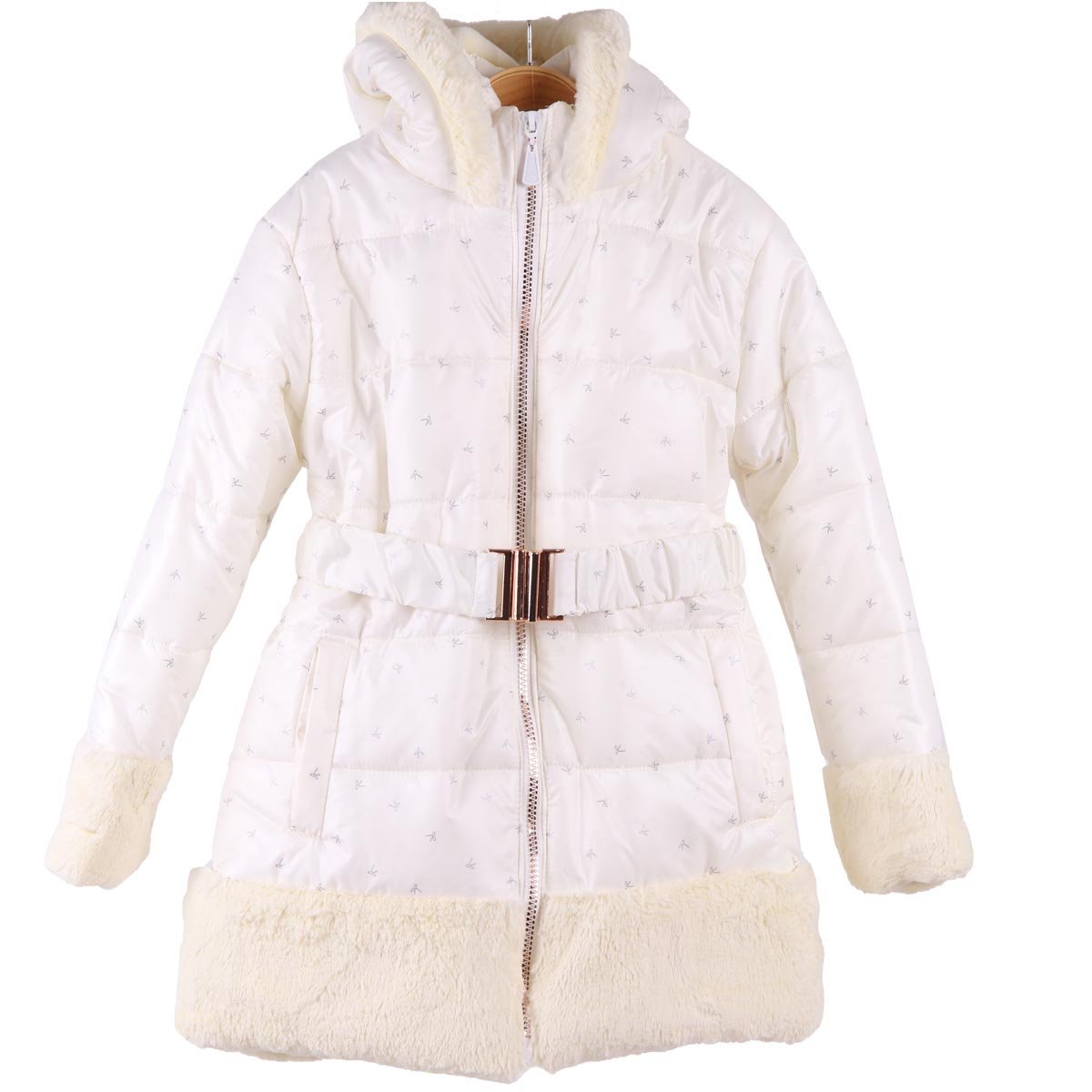 Kız Çocuk Mont Peluşlu Krem (7-10 Yaş) BREEZE