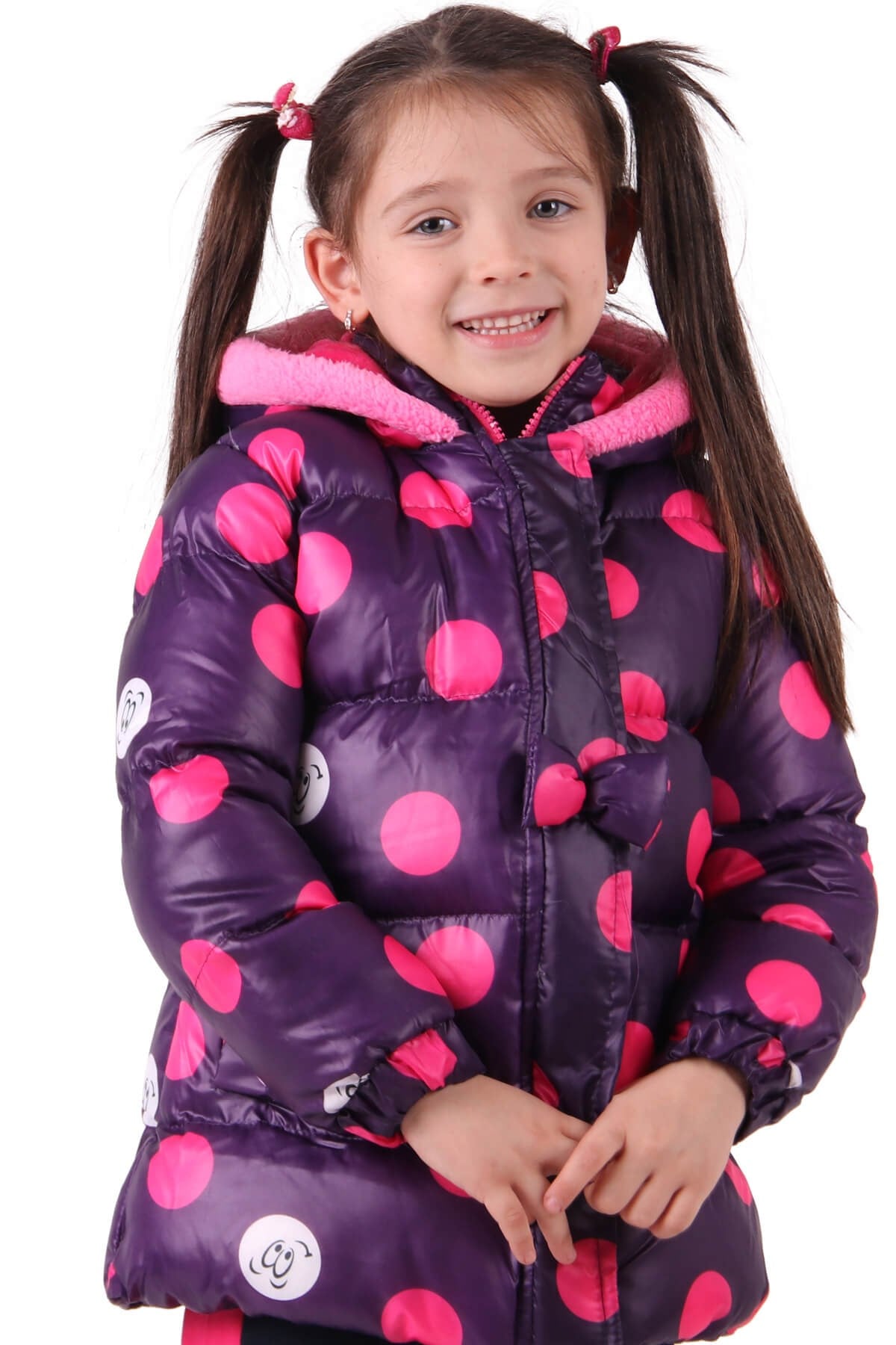 Kız Çocuk Mont Peluşlu Mor-Fuşya (3-6 Yaş) BREEZE