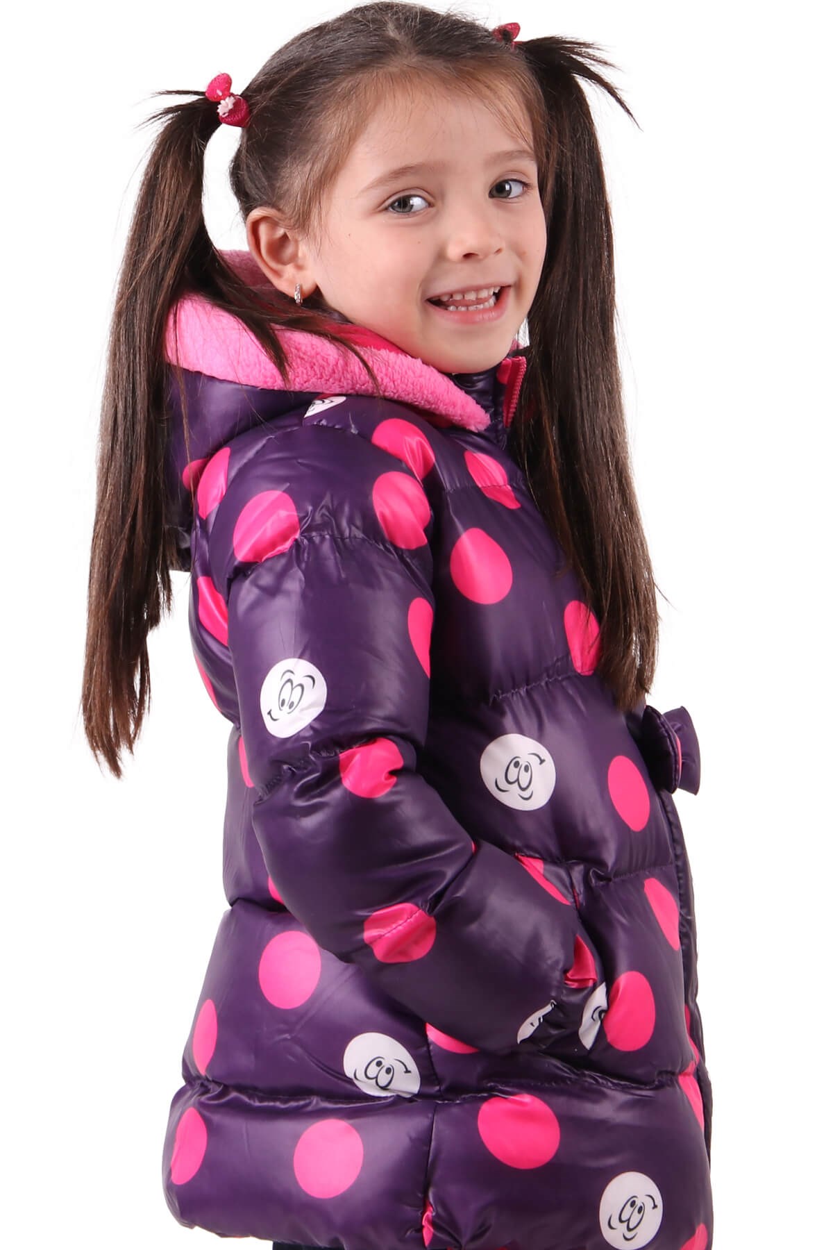Kız Çocuk Mont Peluşlu Mor-Fuşya (3-6 Yaş) BREEZE