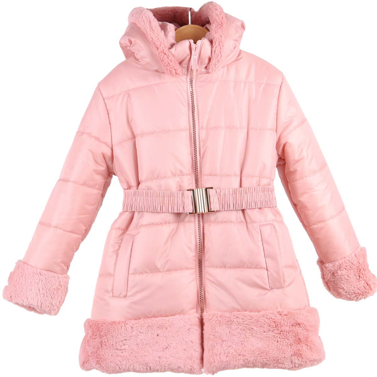 Kız Çocuk Mont Peluşlu Pembe (7-10 Yaş) BREEZE