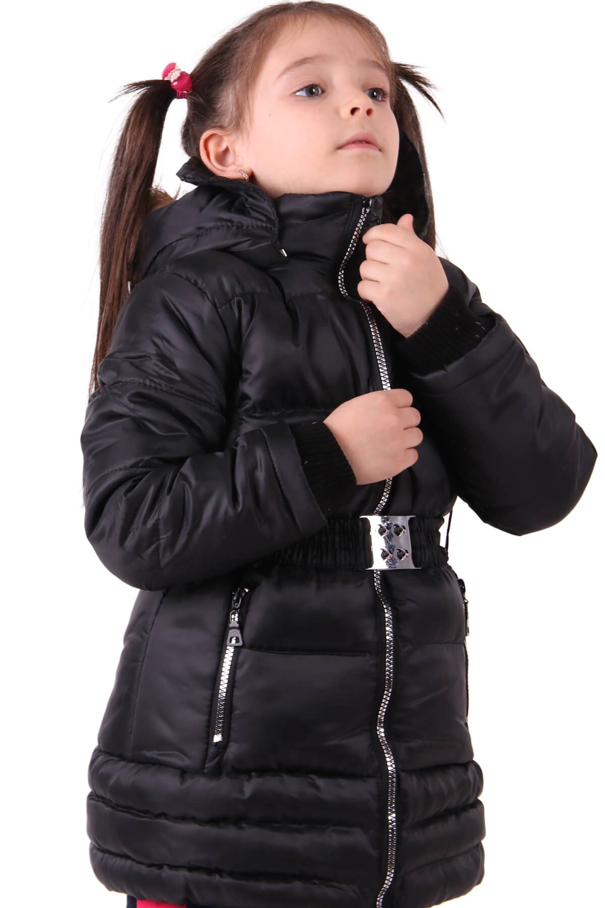 Kız Çocuk Mont Peluşlu Siyah (3-6 Yaş) BREEZE