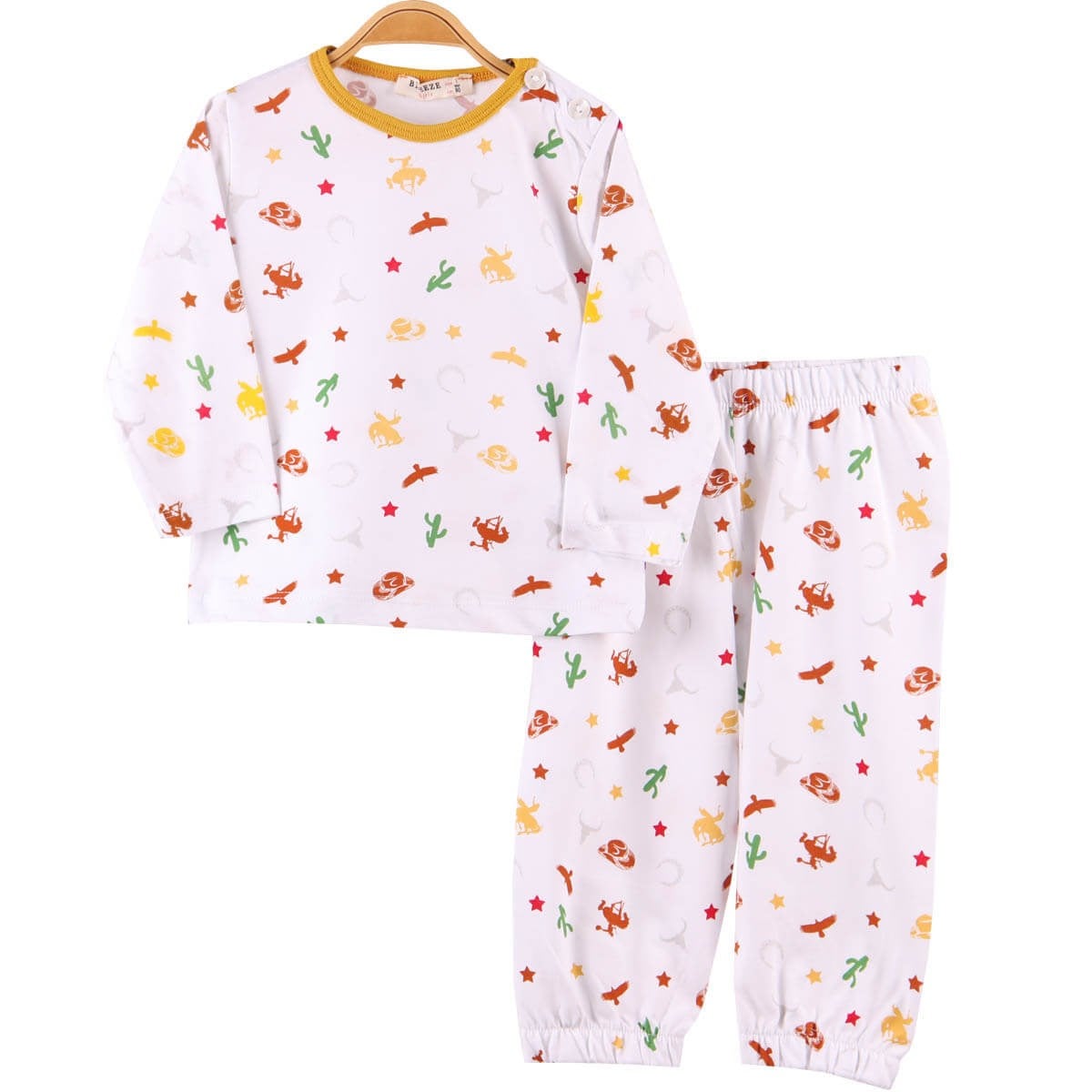 Kız Çocuk Pijama Takımı Desenli Ekru (1-4 Yaş) BREEZE