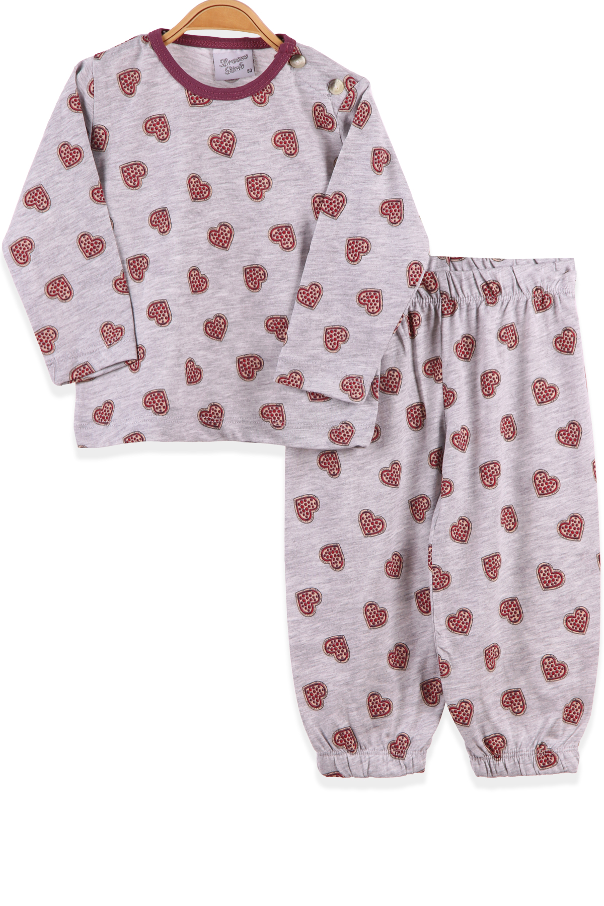 Kız Çocuk Pijama Takımı Gri (1-4 Yaş) BREEZE