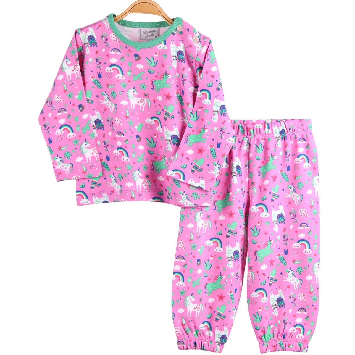 Kız Çocuk Pijama Takımı Pembe (1-4 Yaş) BREEZE